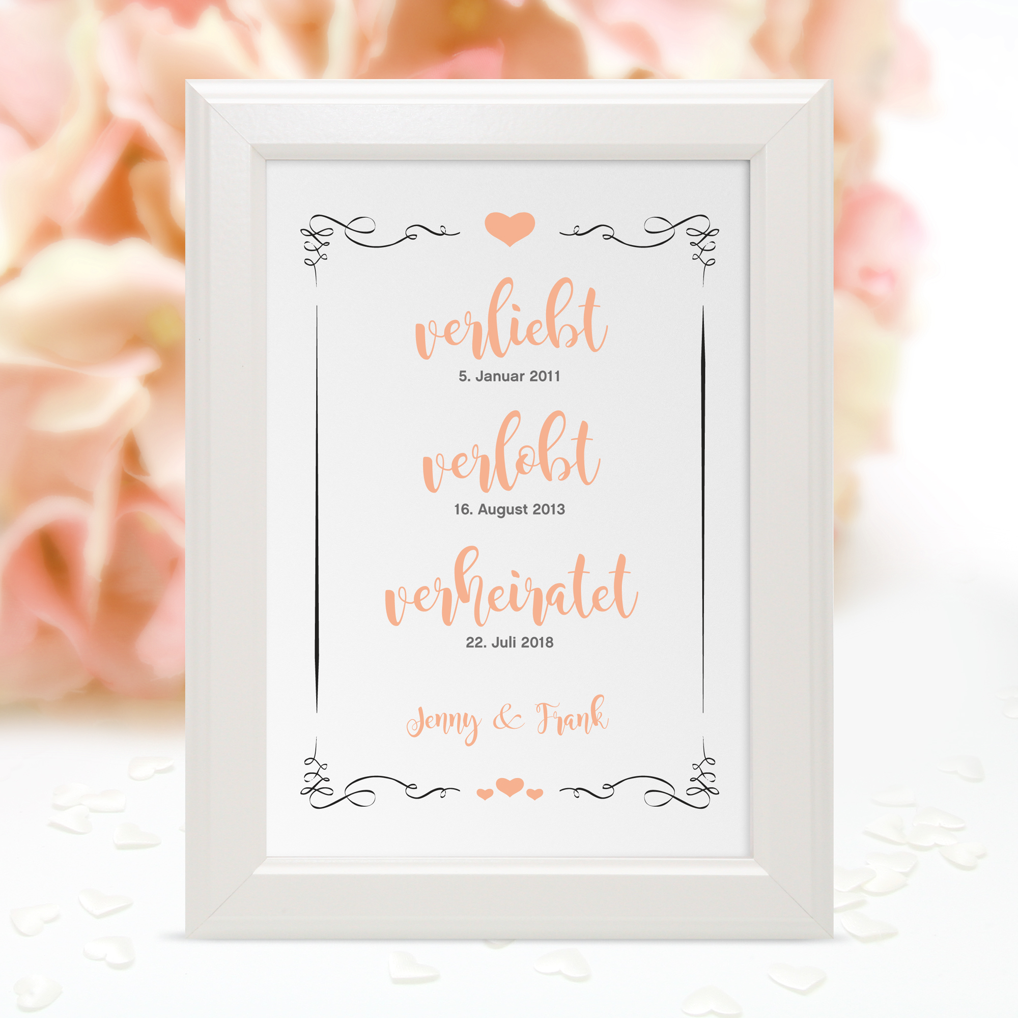 Poster "verliebt-verlobt-verheiratet" - Jenny in 10 Farben