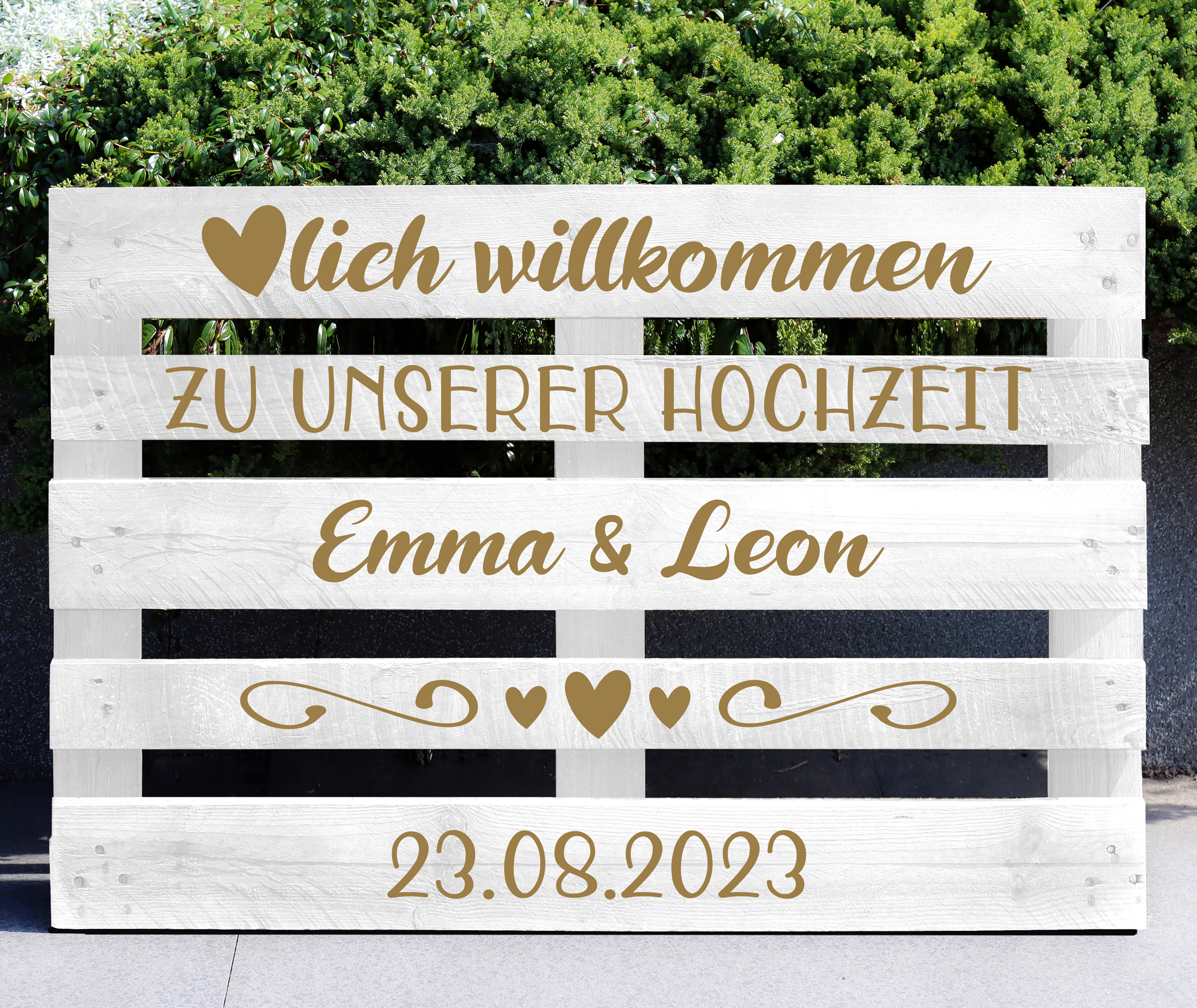 Palettenaufkleber "Hochzeit" - Emma