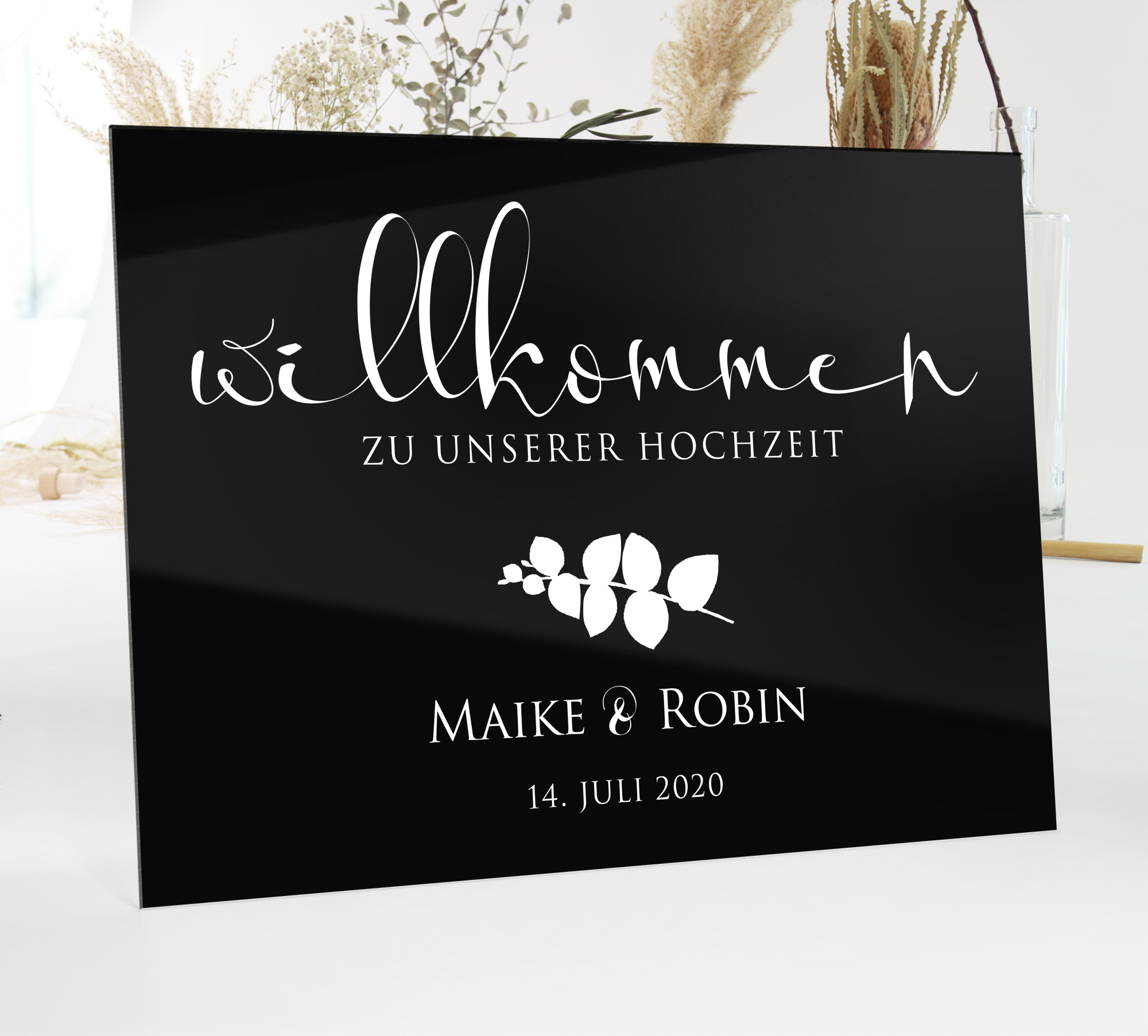 Aufkleber "Willkommen" Maike