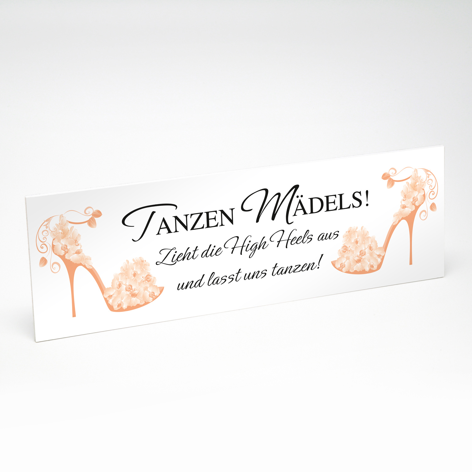Schild Party Feet "Aprikot"
