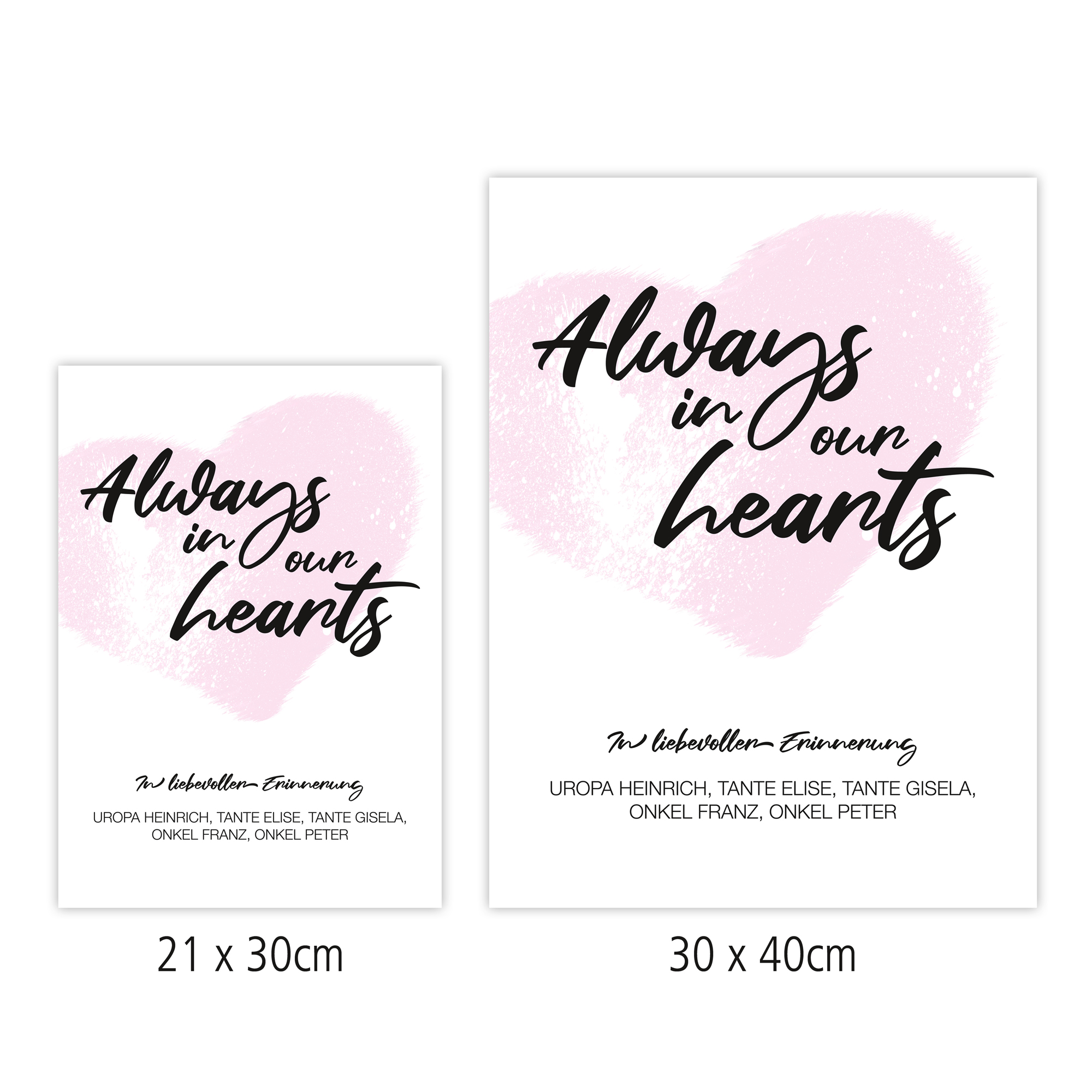 Poster Erinnerung "Heart"