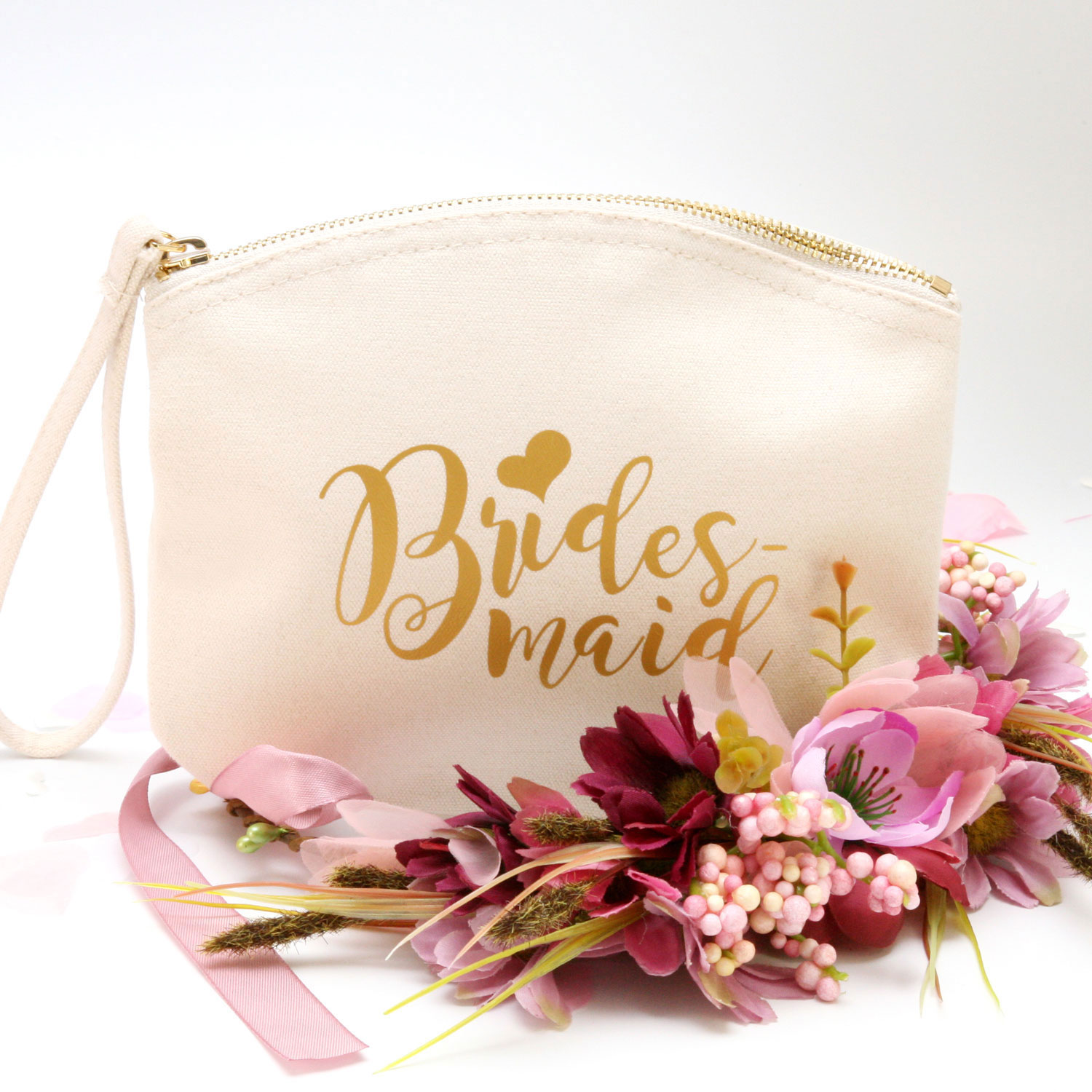 Kosmetikbeutel "Natur" Bridesmaid in 2 Größen