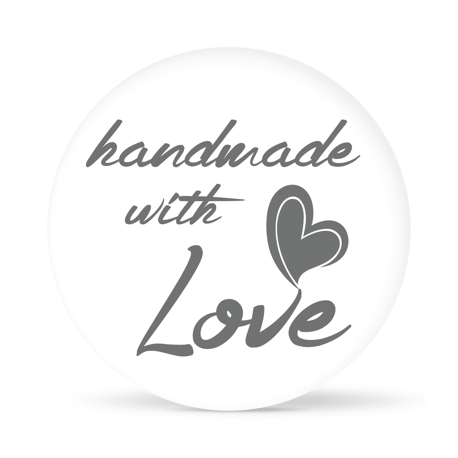 Aufkleber "handmade with Love" weiß (24 St.)