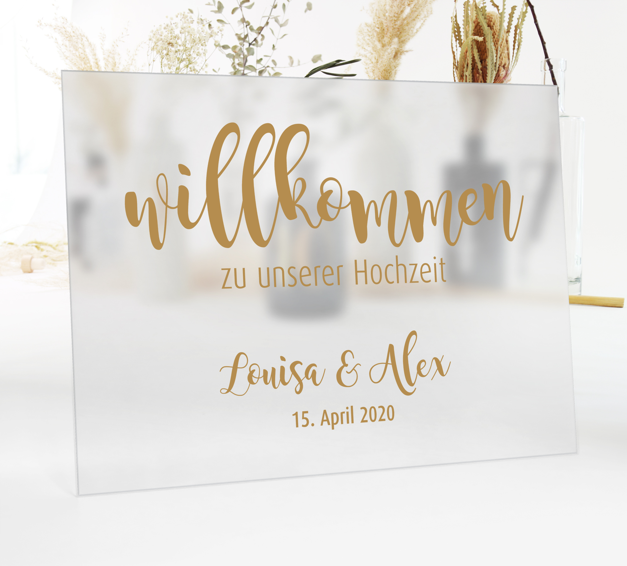 Aufkleber "Willkommen" Louisa