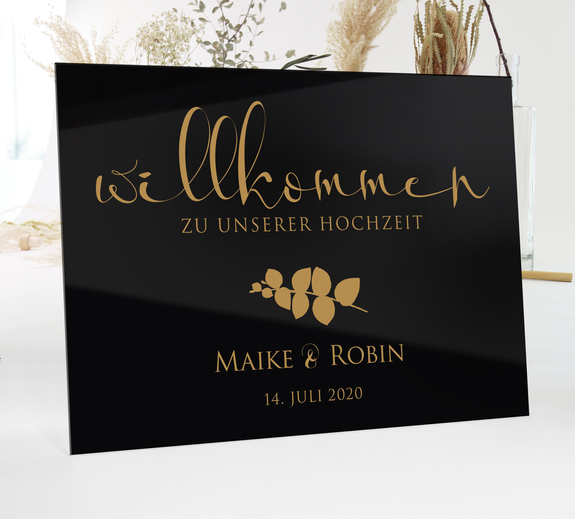 Aufkleber "Willkommen" Maike