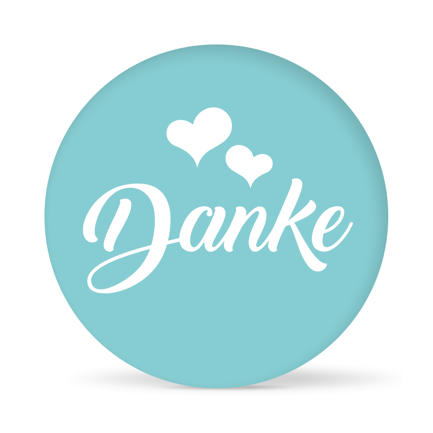 Aufkleber "Danke Herz" farbig (24 St.)