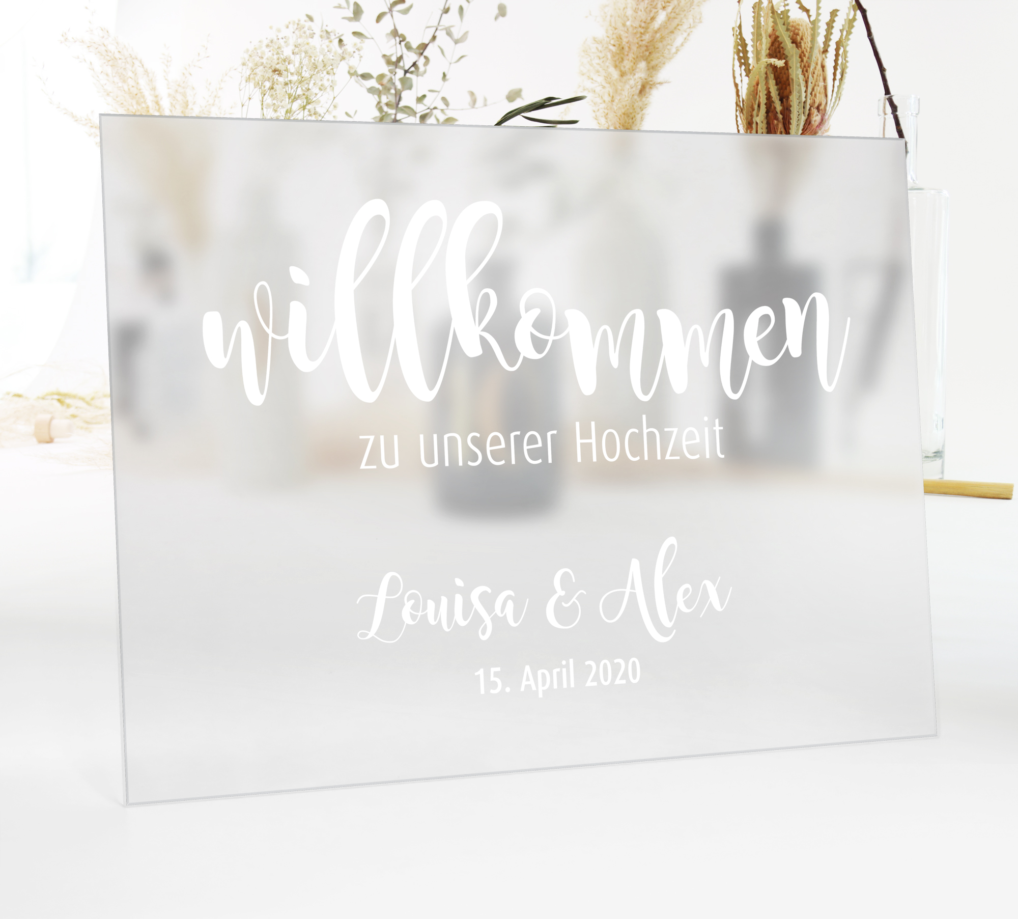 Aufkleber "Willkommen" Louisa
