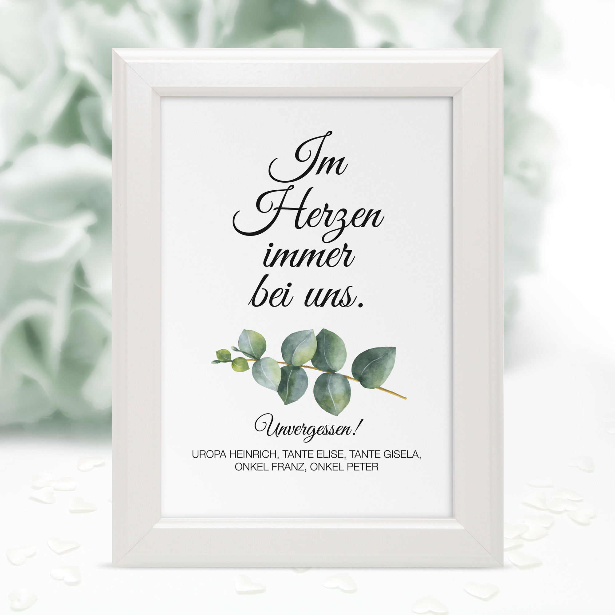 Poster Erinnerung "Im Herzen..."