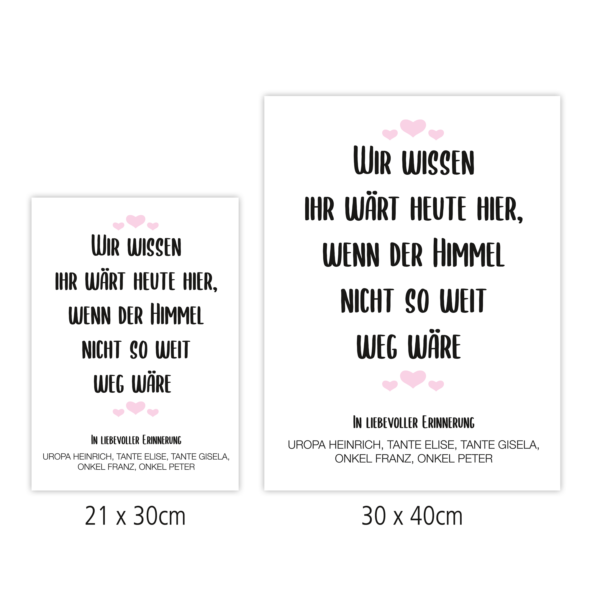 Poster Erinnerung "Wir wissen ..."