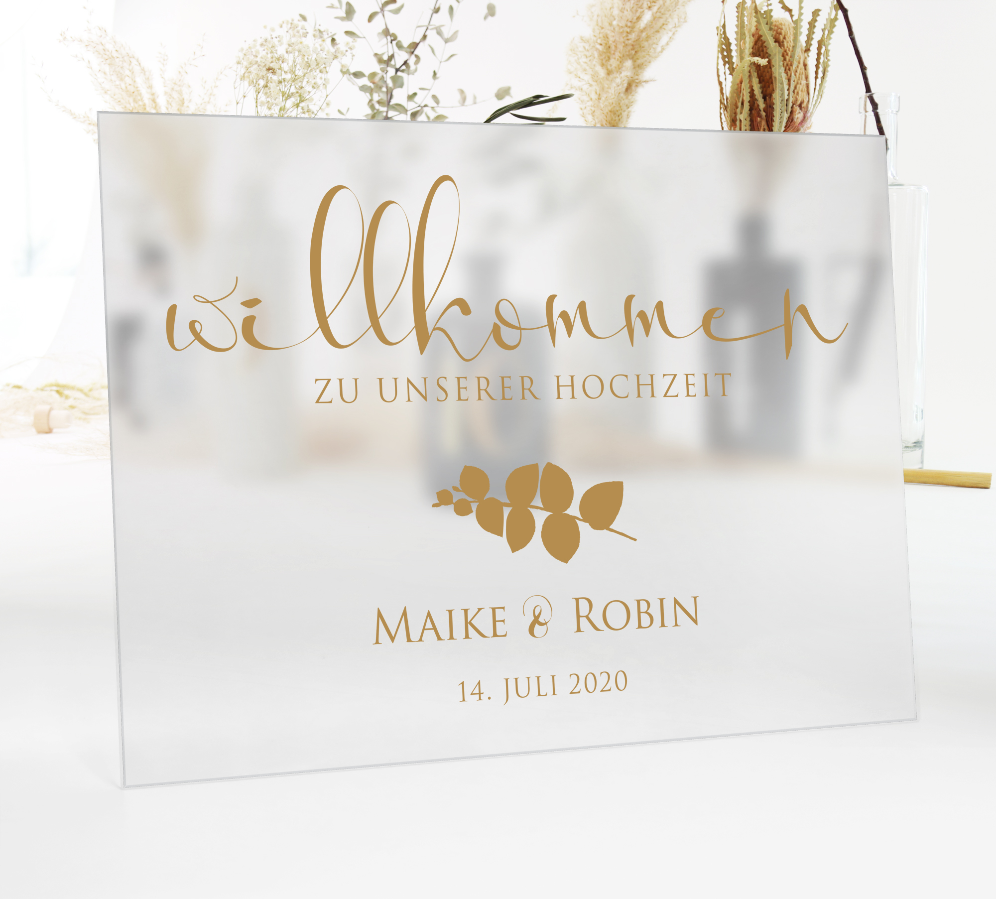 Aufkleber "Willkommen" Maike
