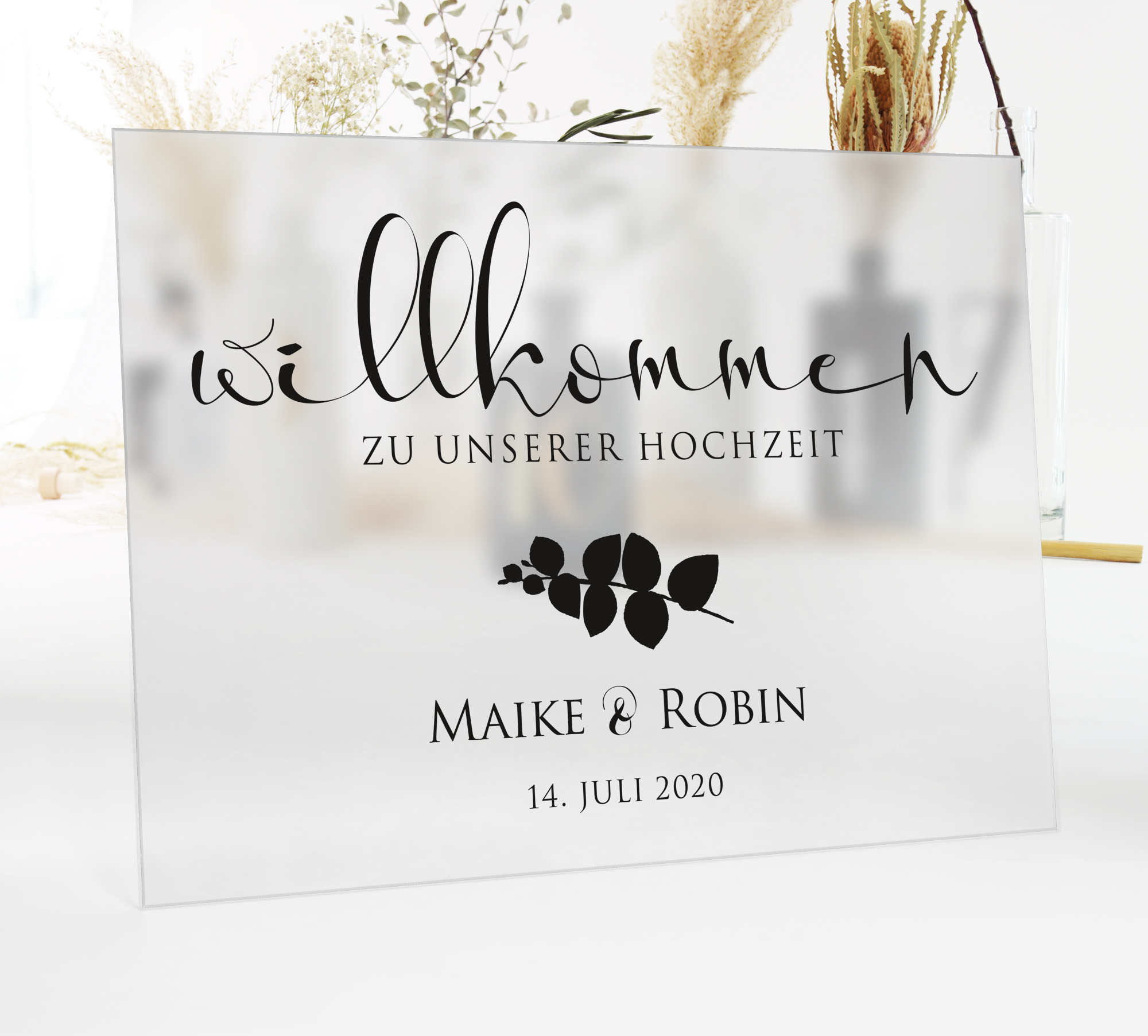 Aufkleber "Willkommen" Maike