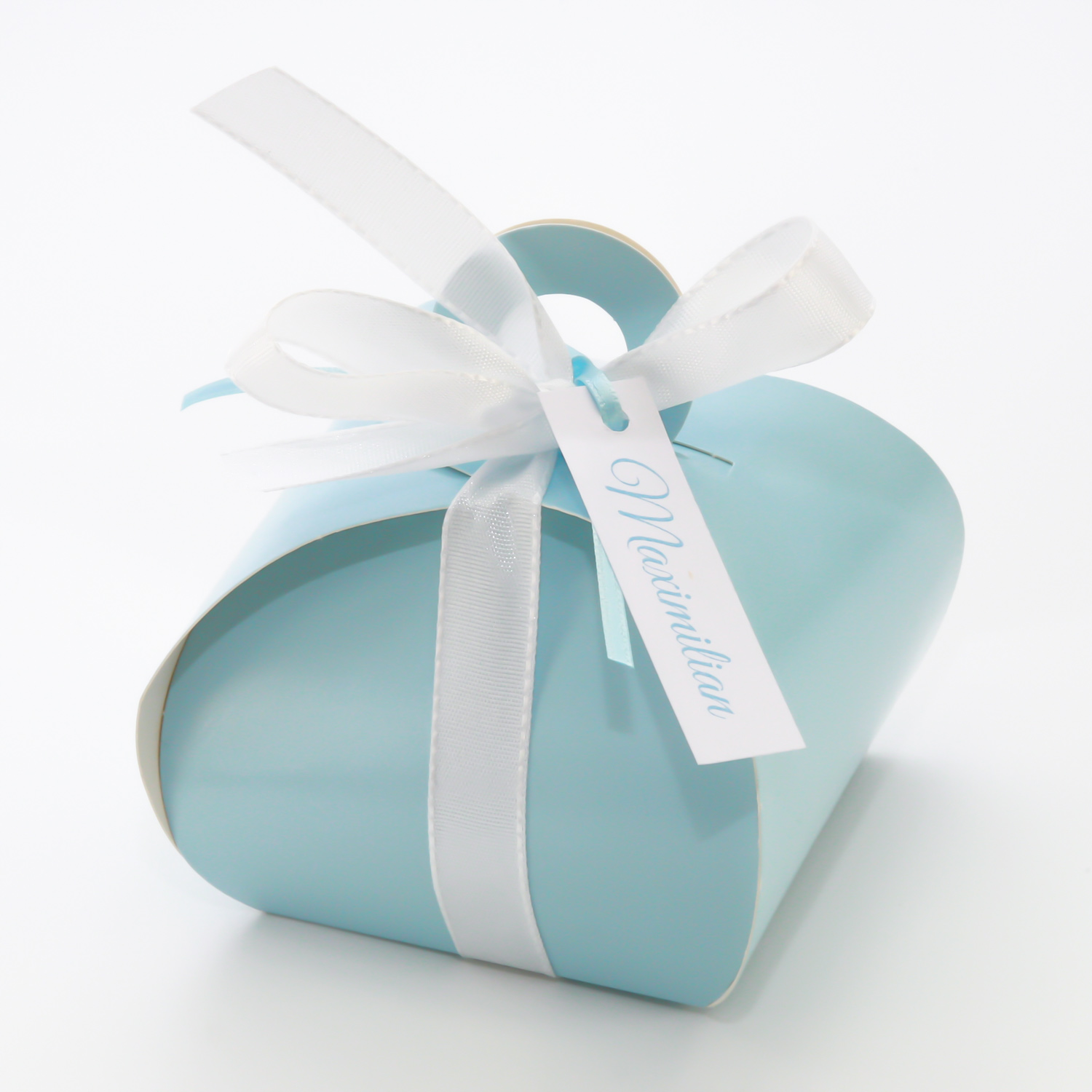 Geschenkbox mit Griff " Hellblau"