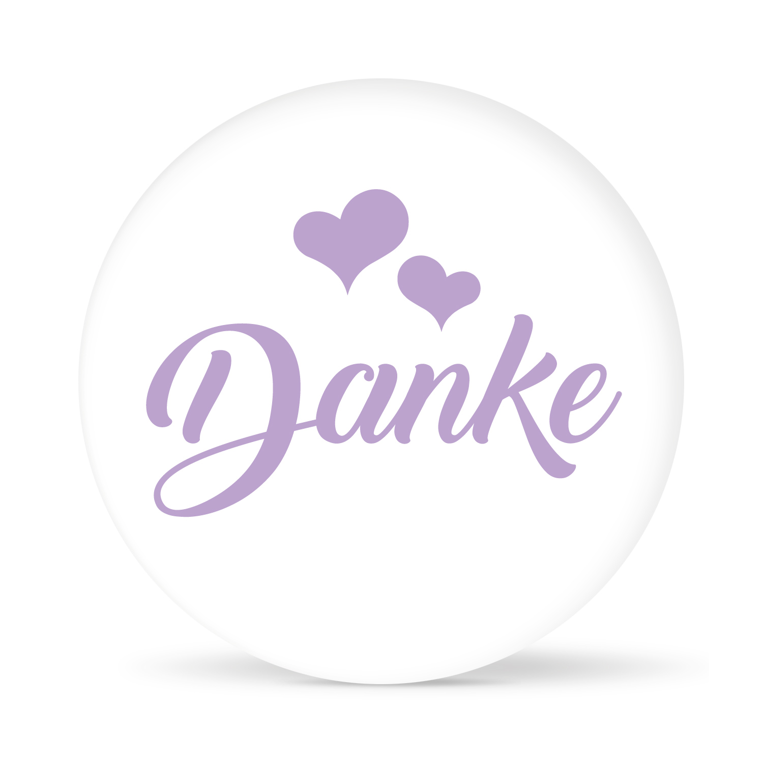 Aufkleber "Danke Herz" weiß (24 St.)