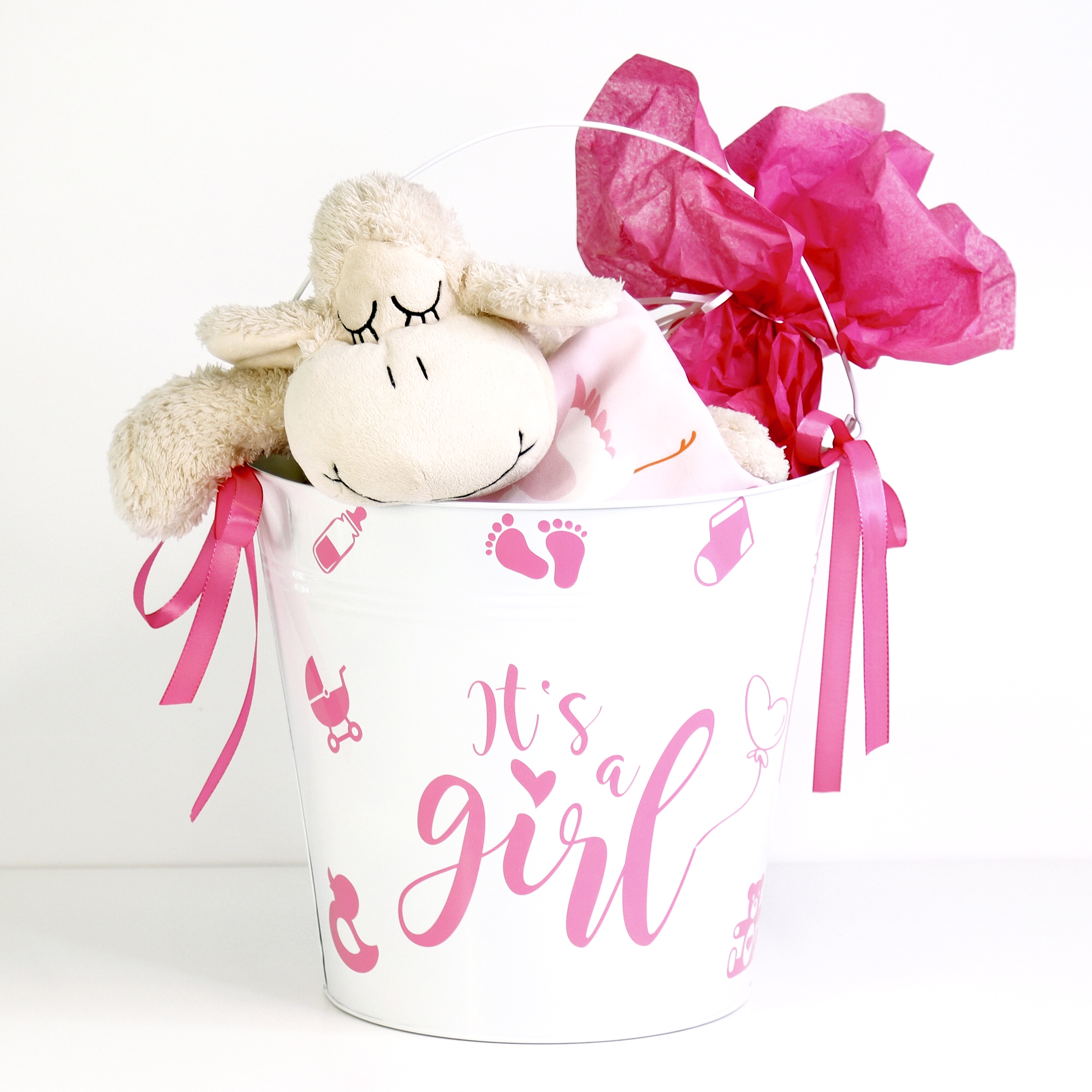 Baby-Aufkleber "It's a girl" in 3 Farben