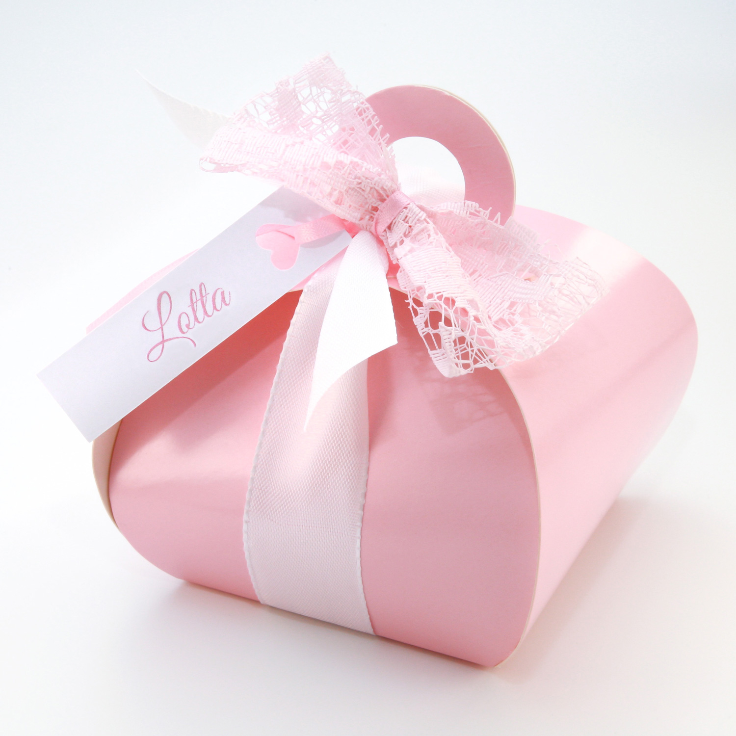 Geschenkbox mit Griff " Rosa"