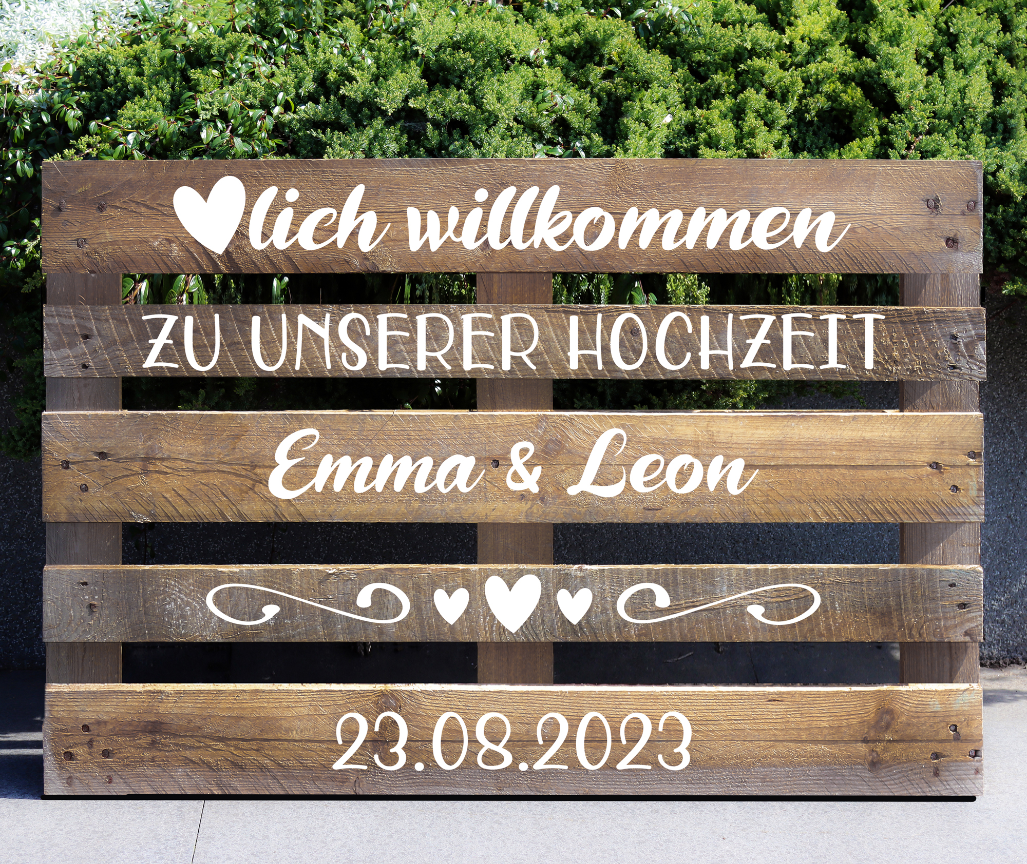 Palettenaufkleber "Hochzeit" - Emma