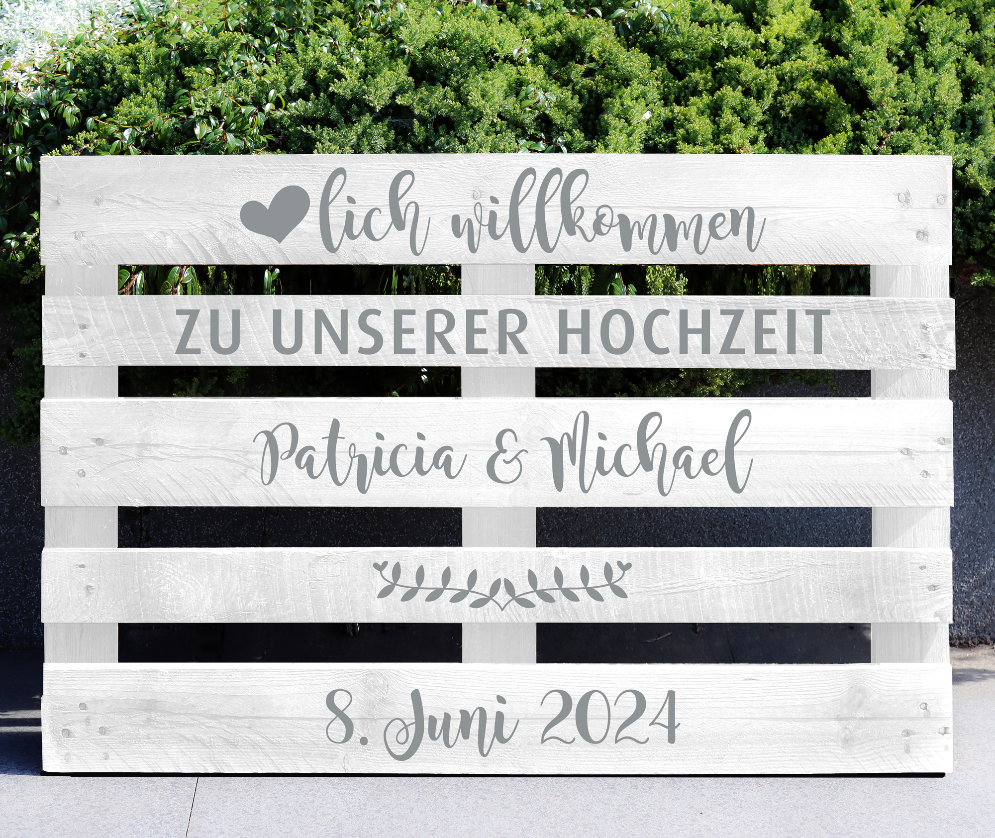Palettenaufkleber "Hochzeit" - Patricia