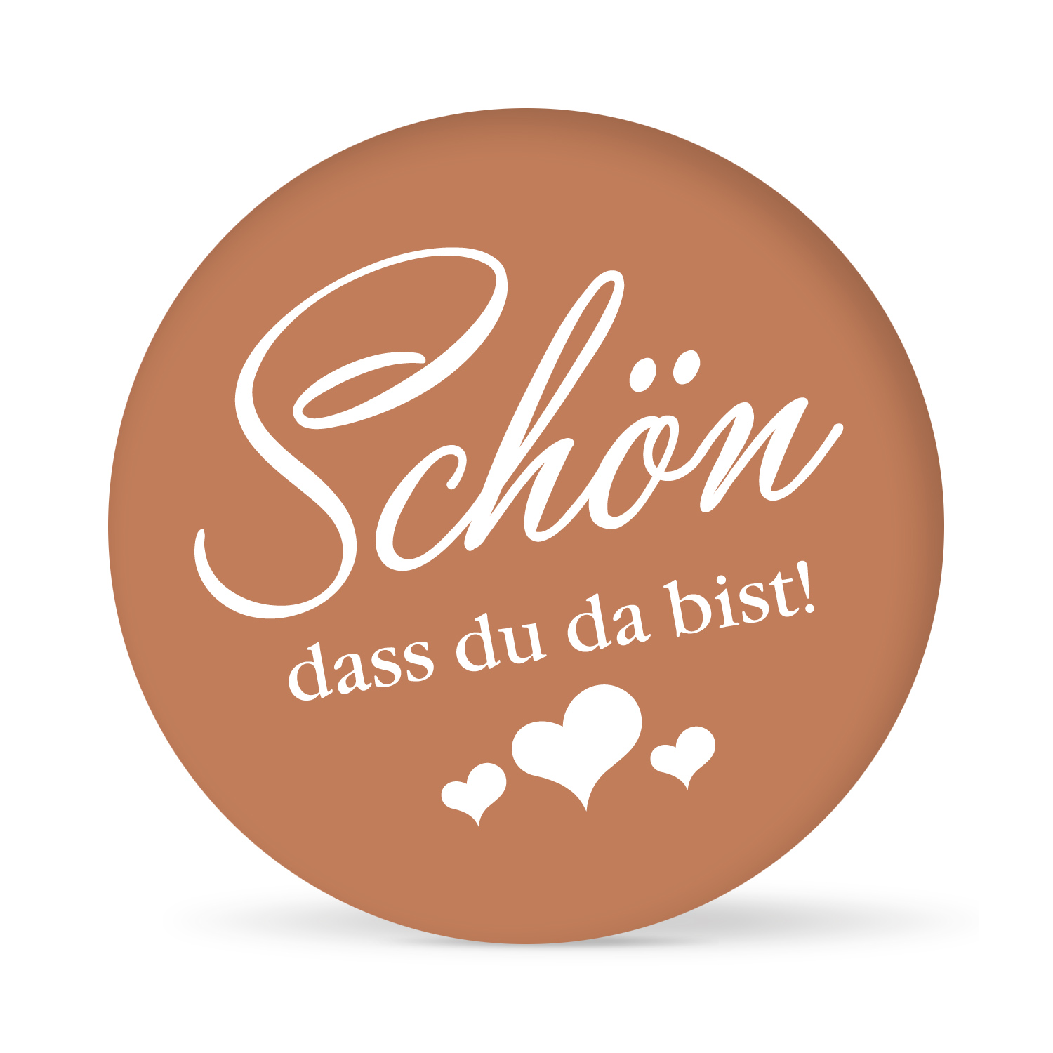 Aufkleber "Schön, dass Du da bist Herz" farbig (24 St.)