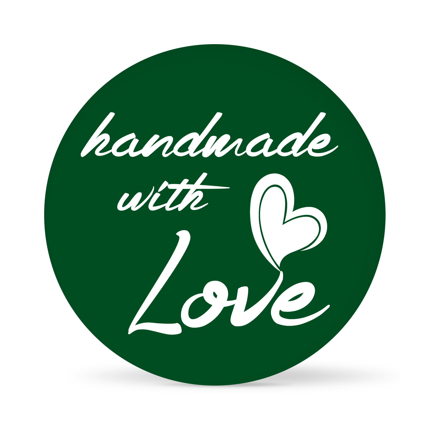 Aufkleber "handmade with Love" farbig (24 St.)