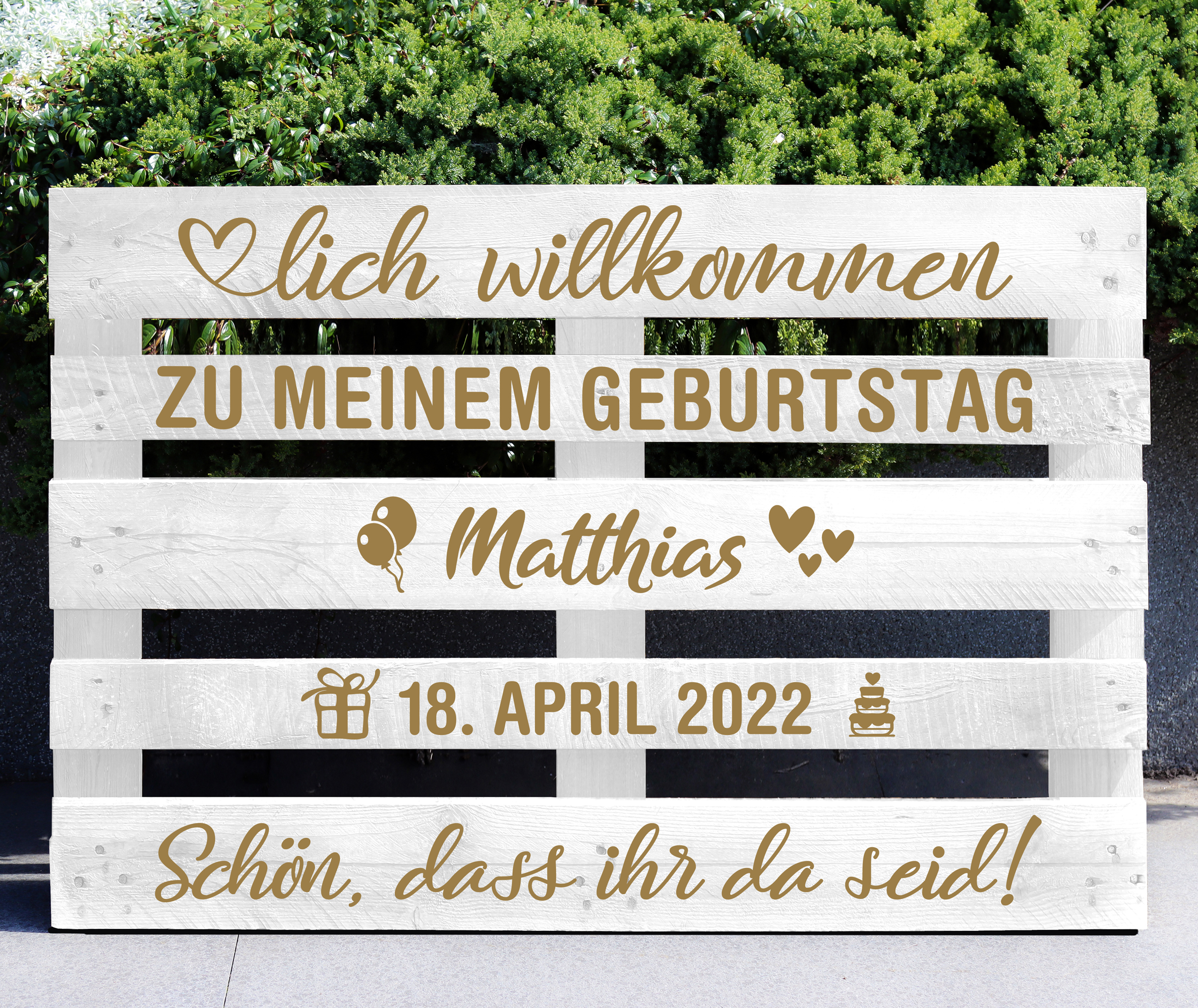 Palettenaufkleber "Geburtstag"