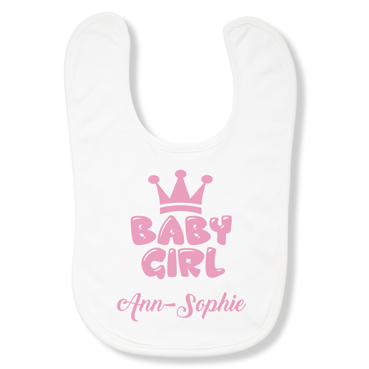 Lätzchen Baby-Girl "Weiß" - personalisiert