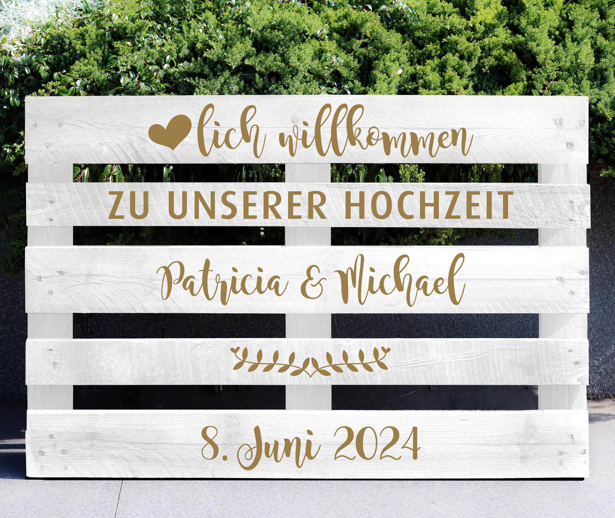 Palettenaufkleber "Hochzeit" - Patricia