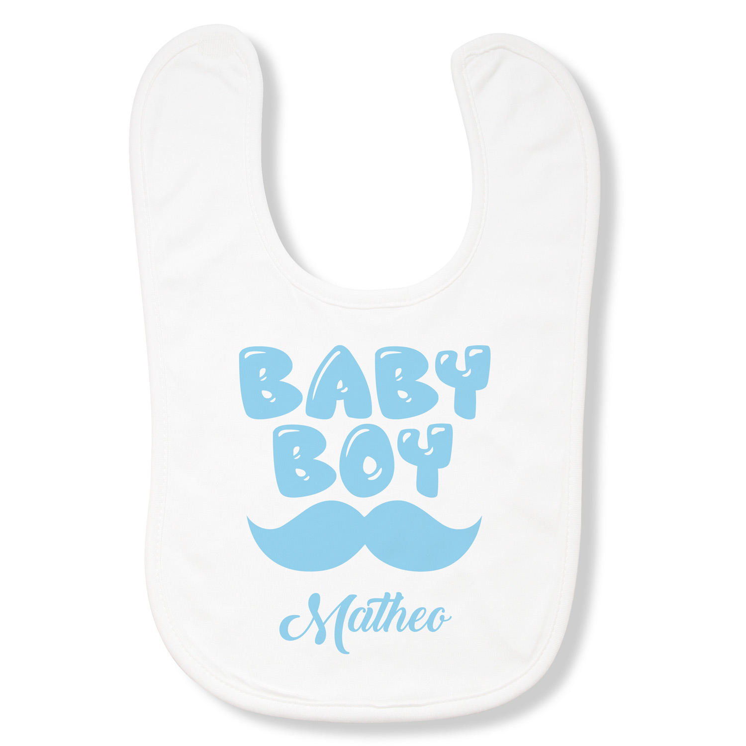 Lätzchen Baby-Boy "Weiß" - personalisiert