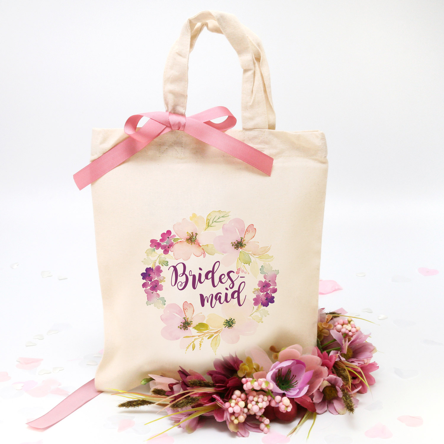 Stofftasche "Natur" Flower Bridesmaid (22x26cm)