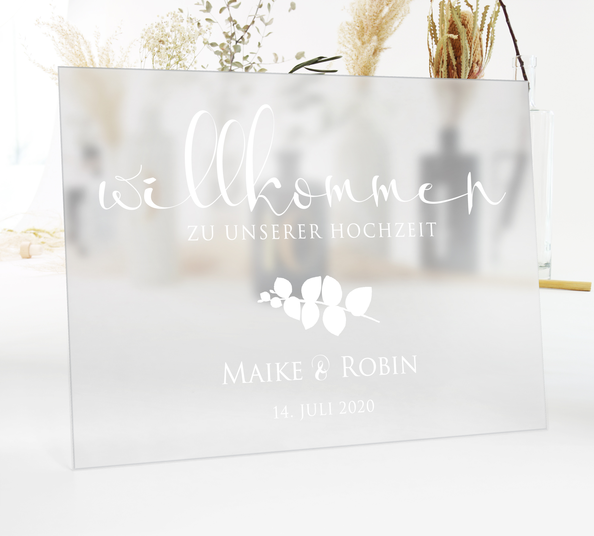 Aufkleber "Willkommen" Maike
