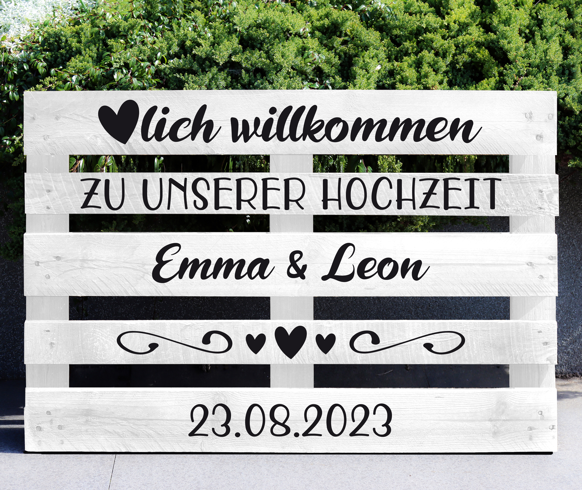 Palettenaufkleber "Hochzeit" - Emma