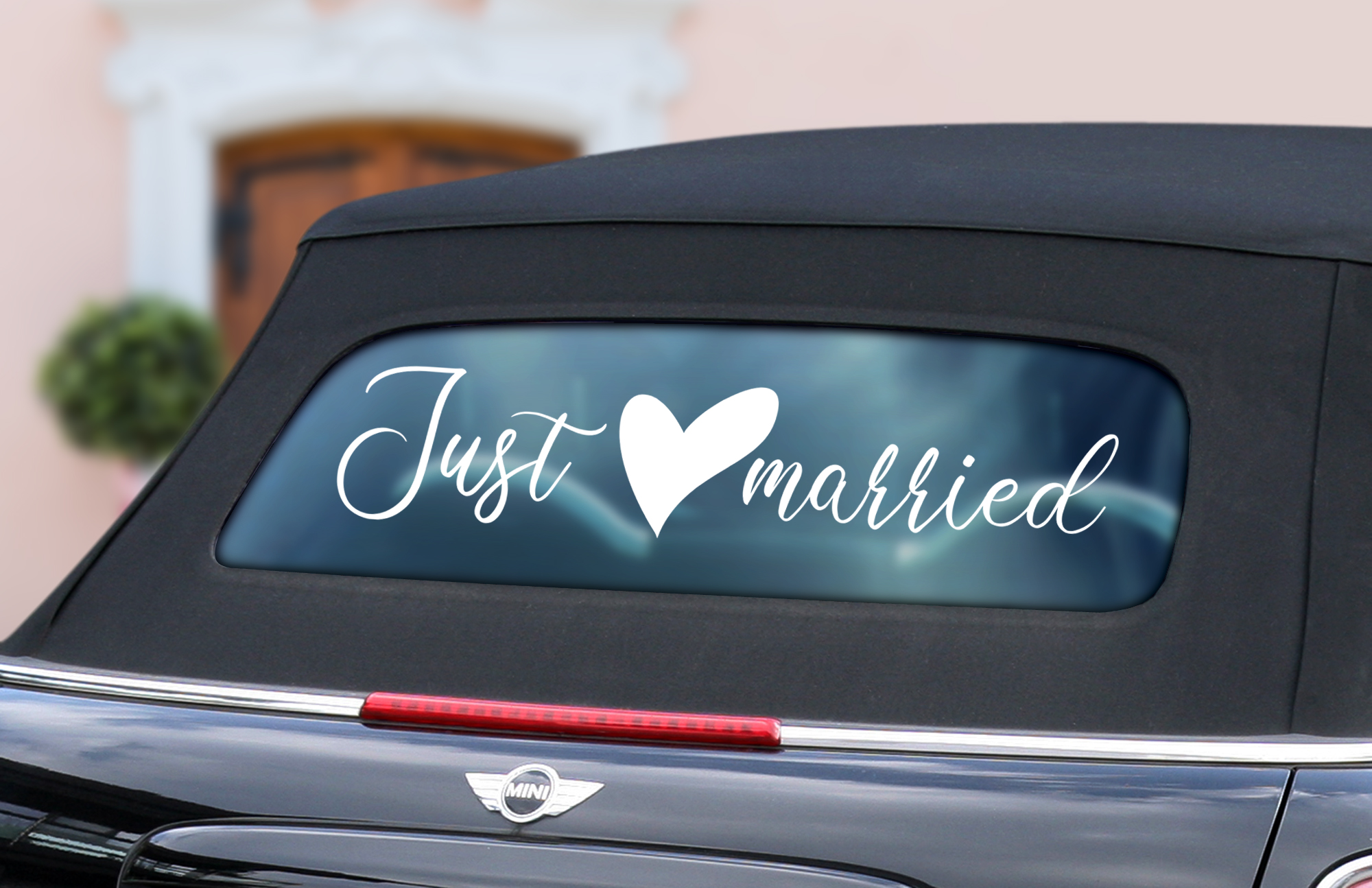 Auto-Aufkleber "Just Married Herz"