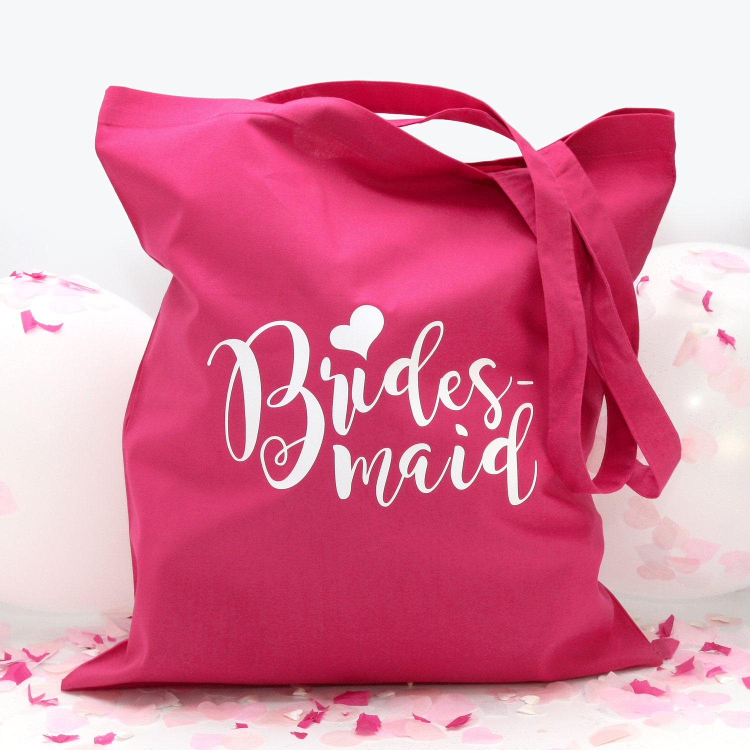 Stofftasche "Pink" Bridesmaid (38x42cm) in 2 Farben