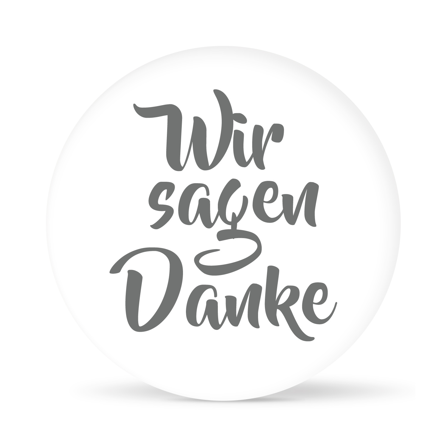Aufkleber "Wir sagen Danke" weiß (24 St.)