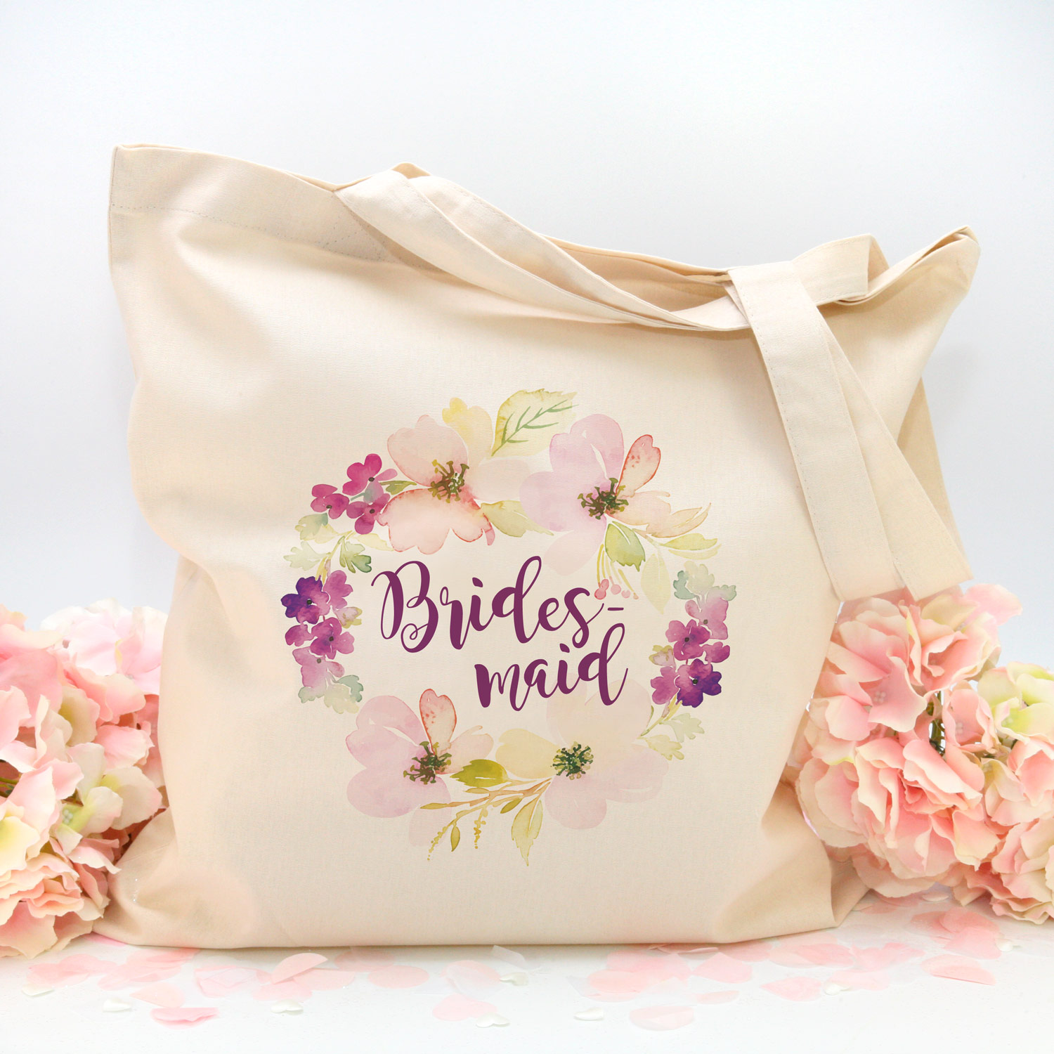 Stofftasche "Natur" Flower Bridesmaid (38x42cm)