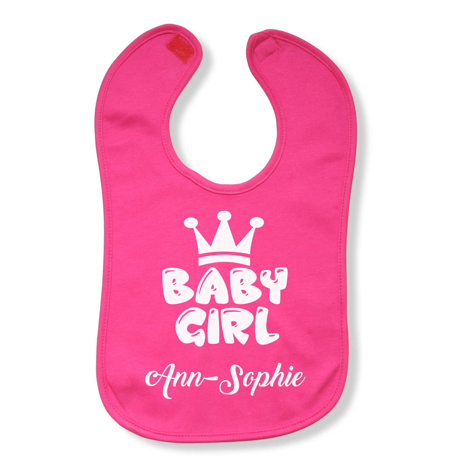 Lätzchen Baby-Girl "Pink" - personalisiert