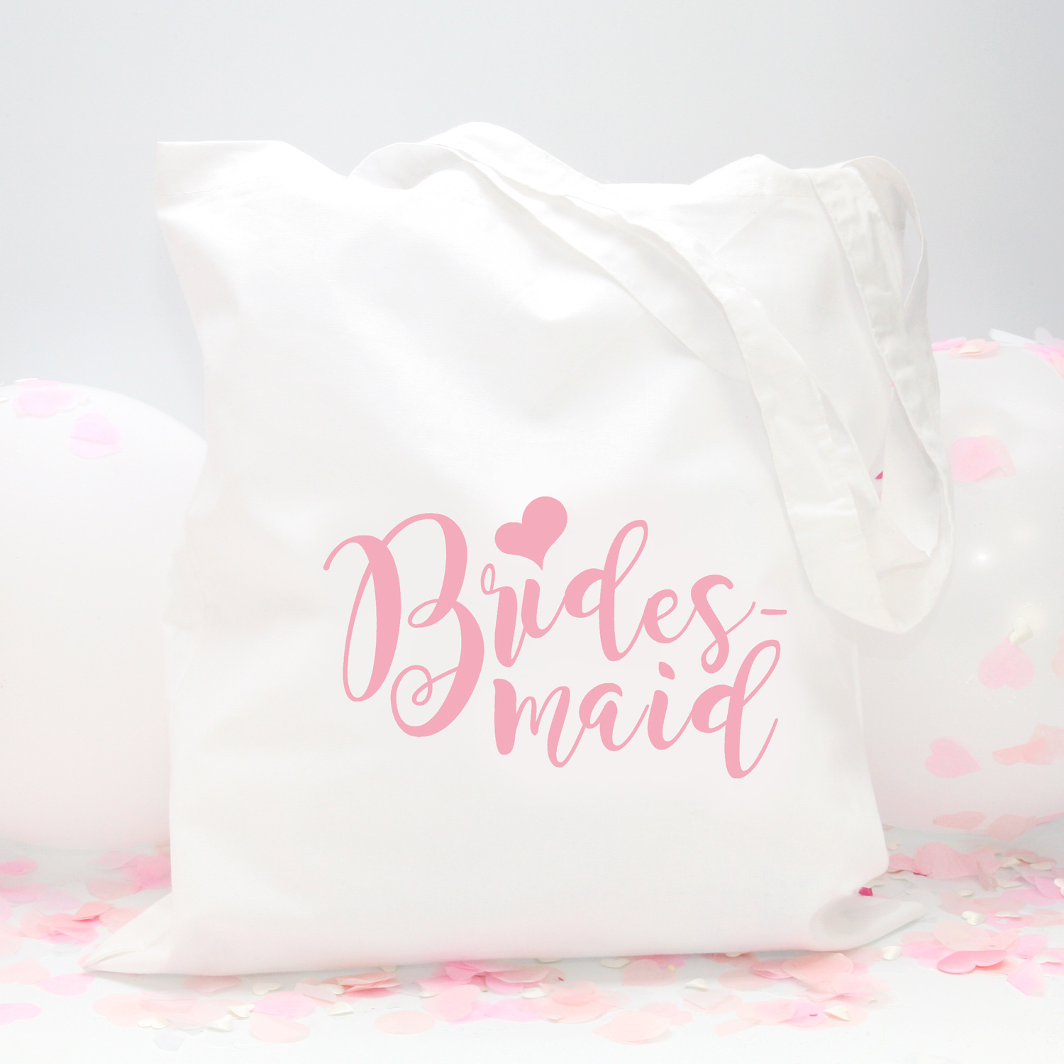 Stofftasche "Weiß" Bridesmaid (38x42cm) in 4 Farben