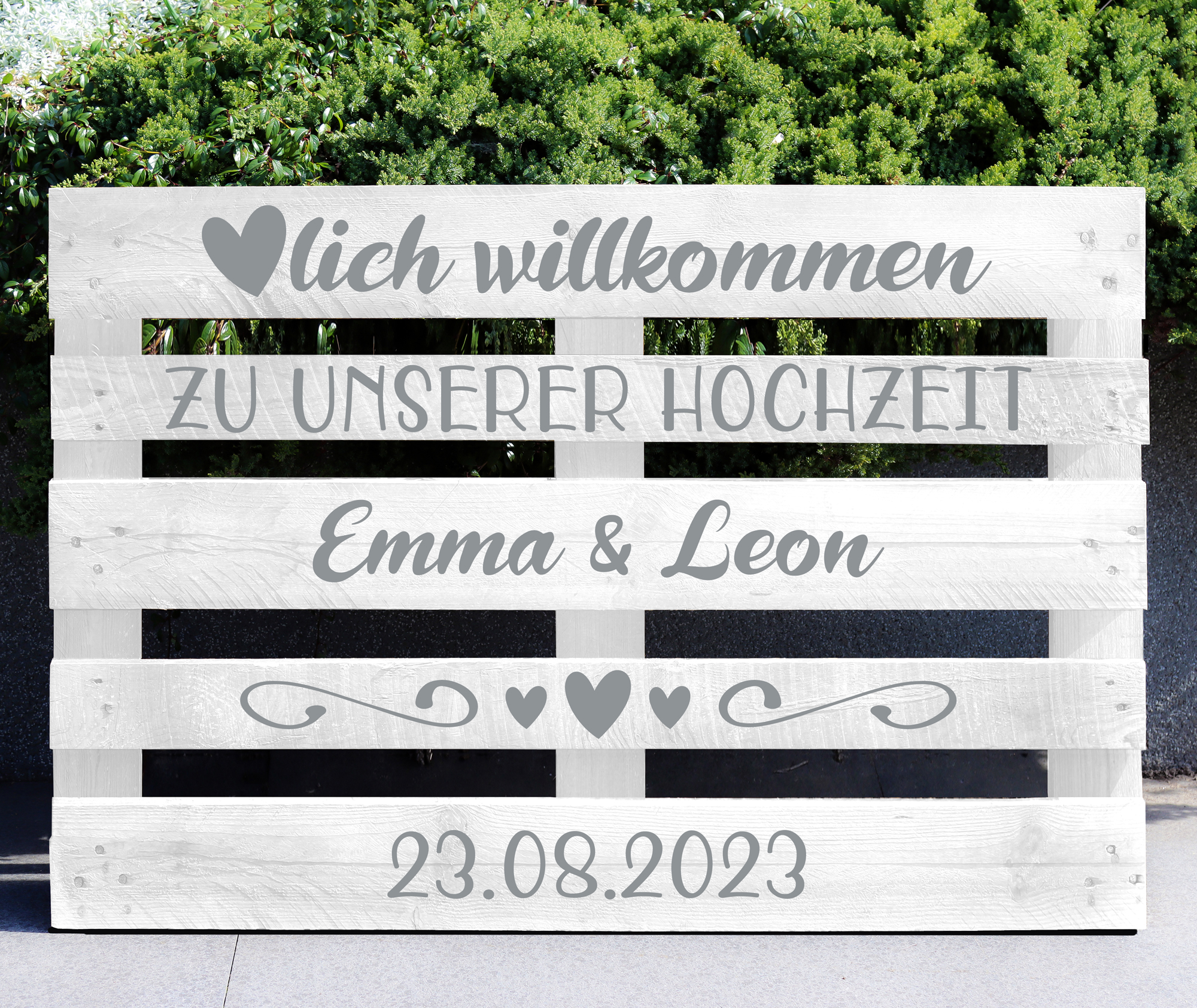 Palettenaufkleber "Hochzeit" - Emma