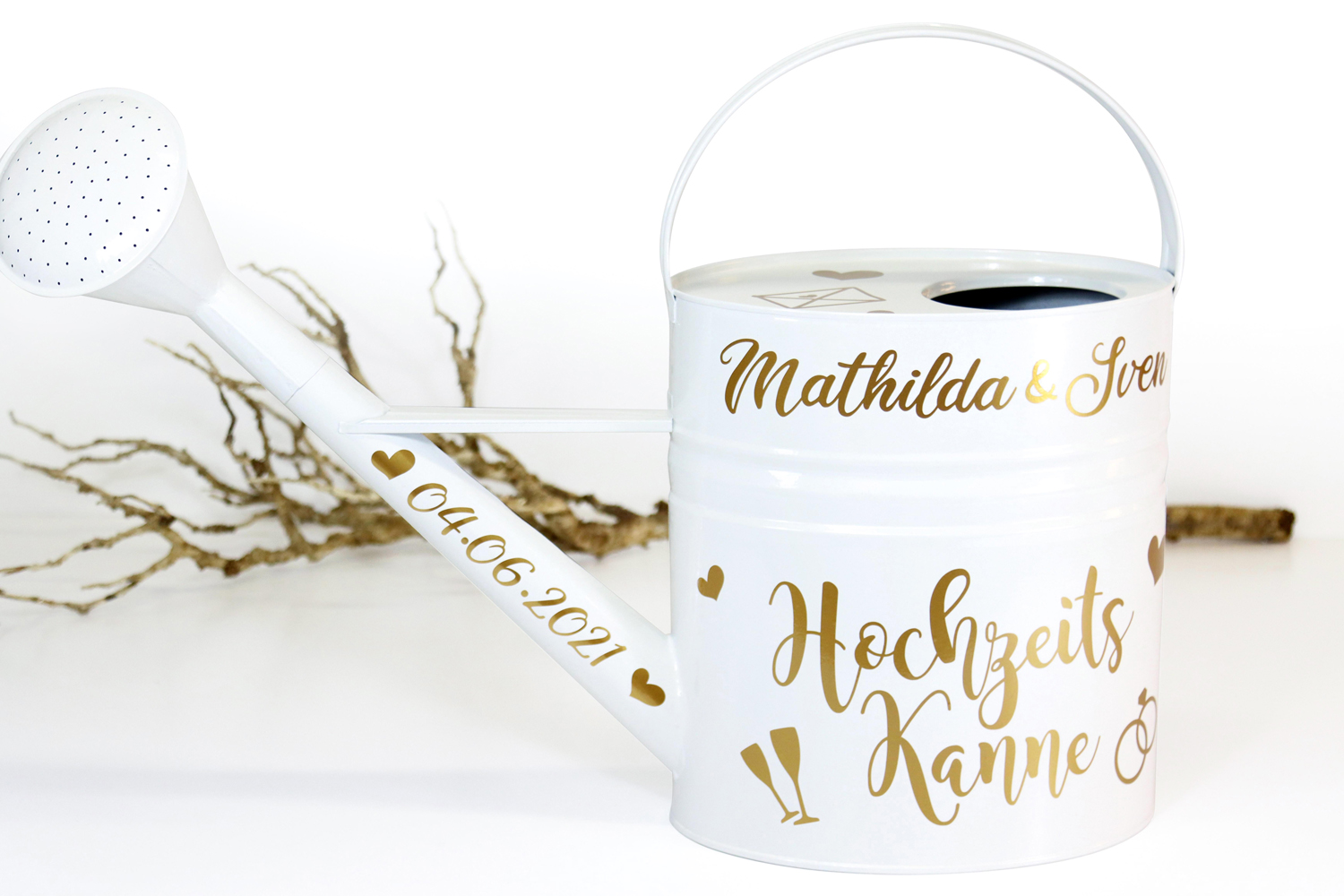 Aufkleber-Set "Hochzeitskanne" - 25-tlg., personalisiert in 5 Farben
