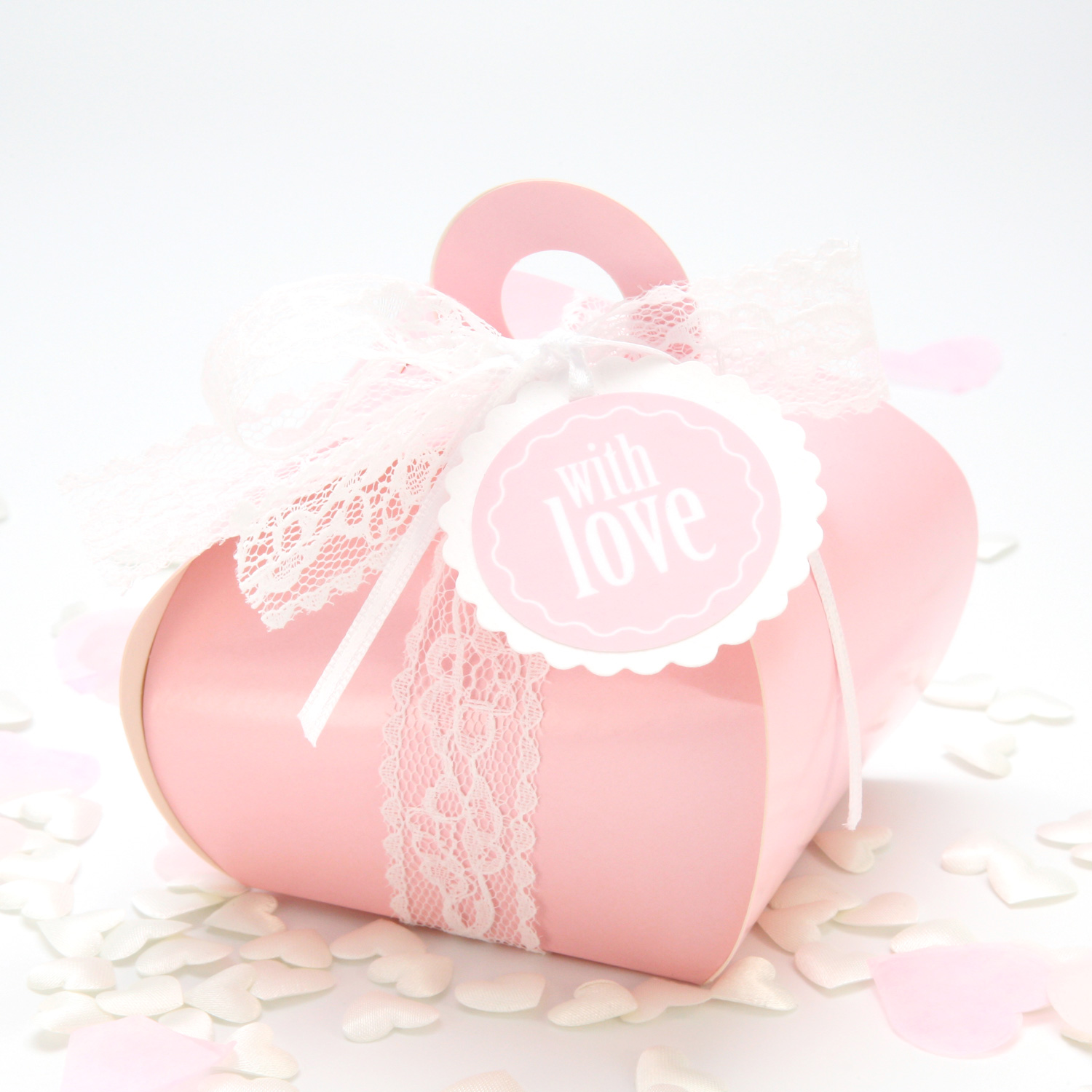 Geschenkbox mit Griff " Rosa"