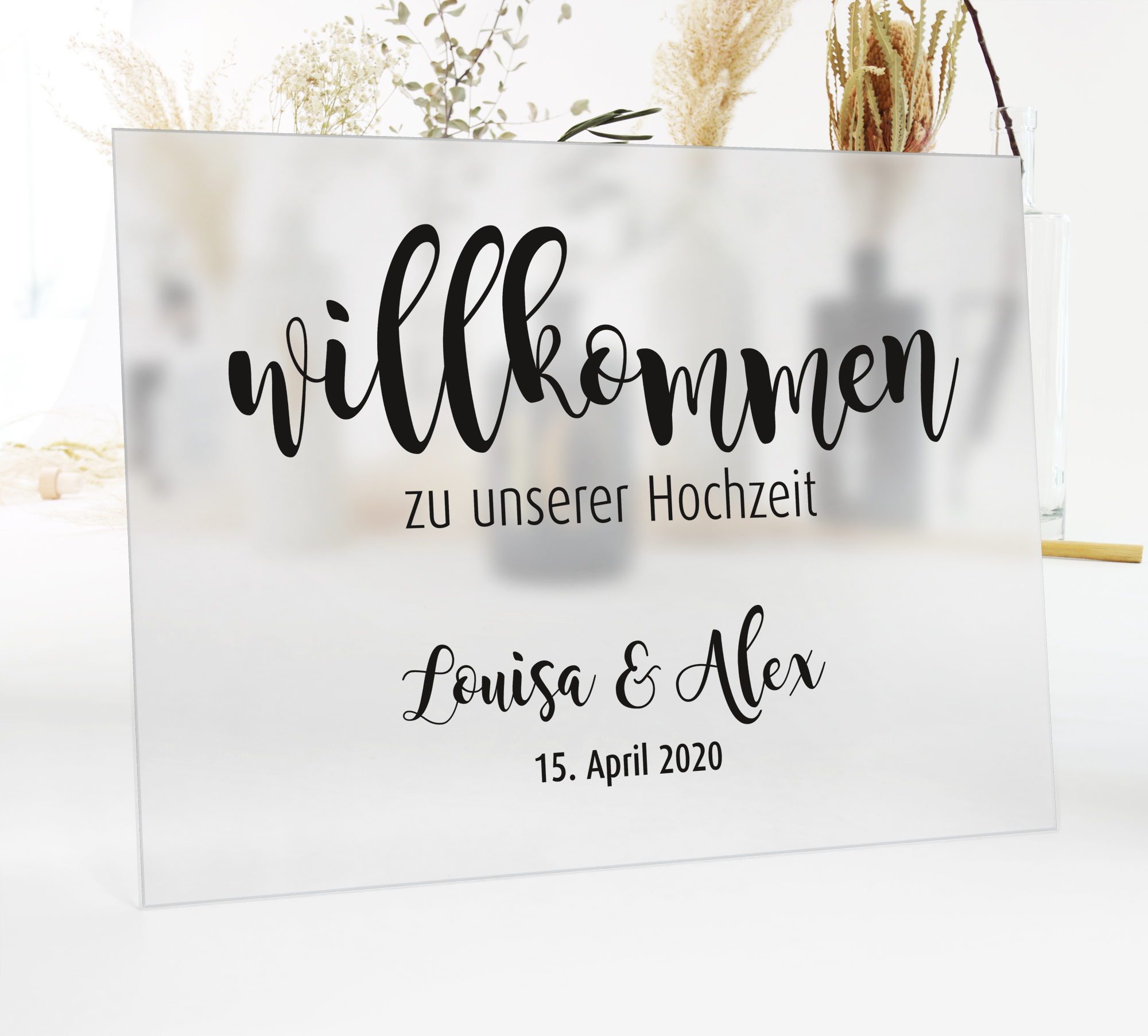 Aufkleber "Willkommen" Louisa