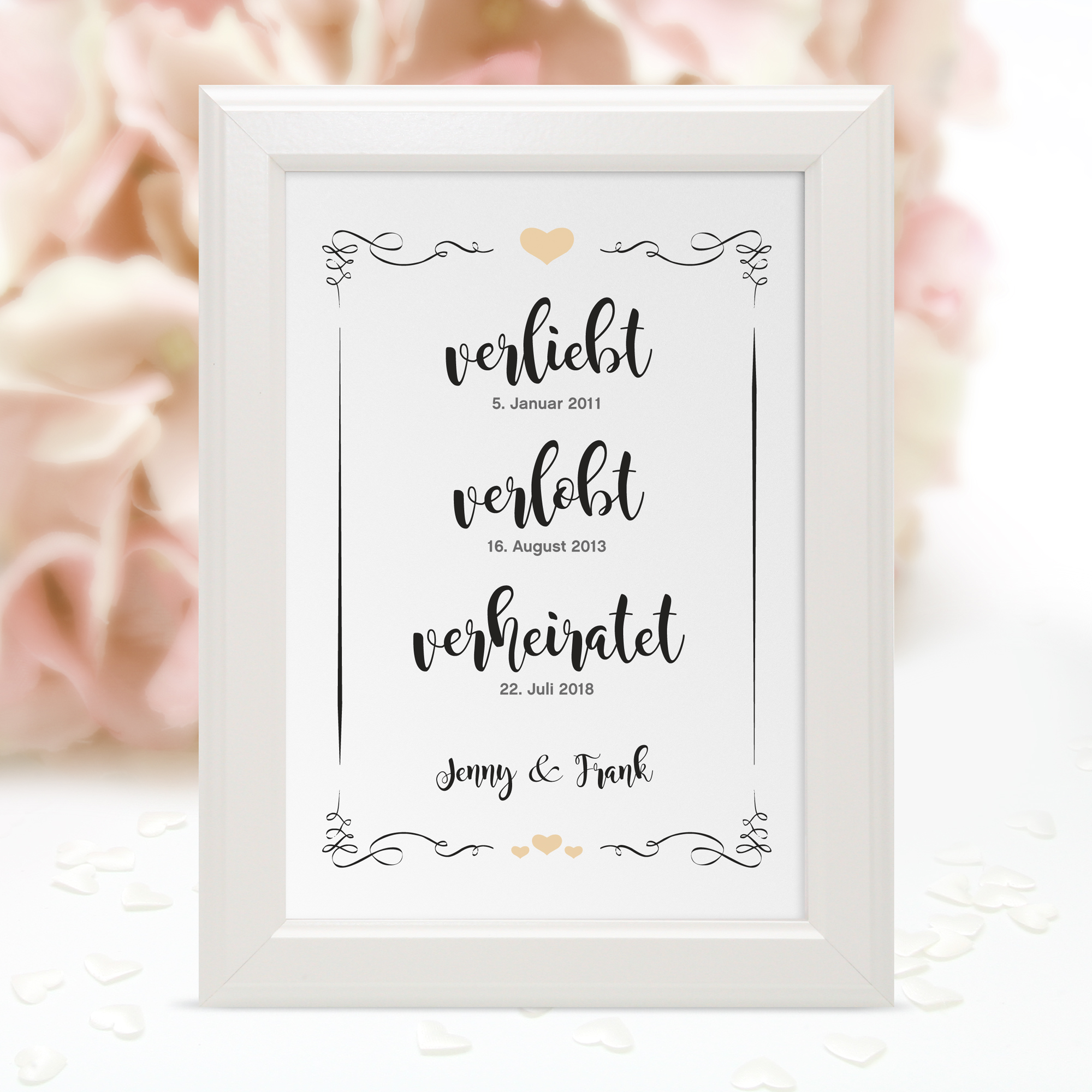 Poster "verliebt-verlobt-verheiratet" - Jenny in 10 Farben