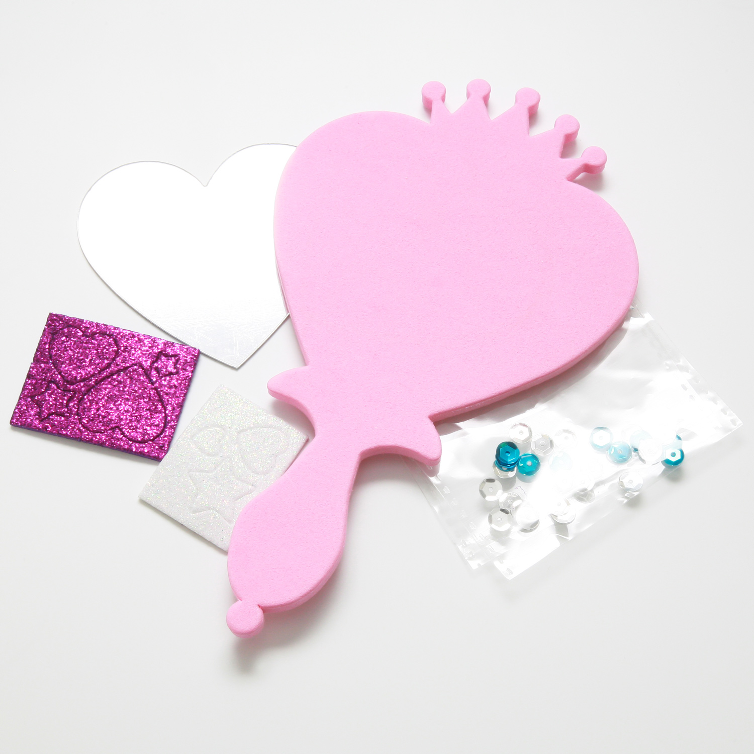 Spiegel-Bastel-Set "Rosa"