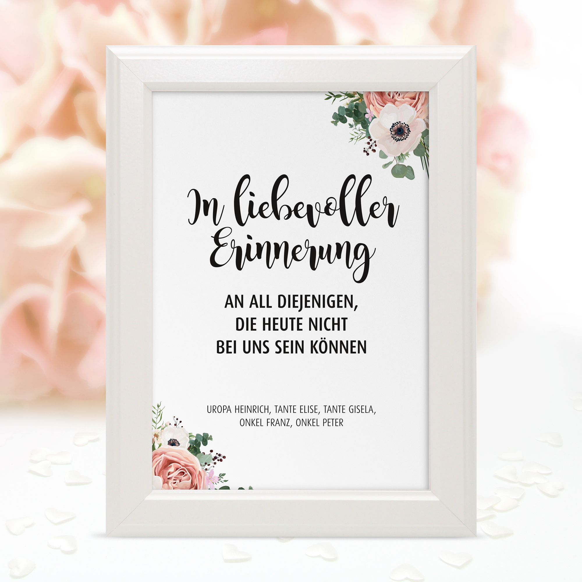 Poster Erinnerung "In liebevoller ..."
