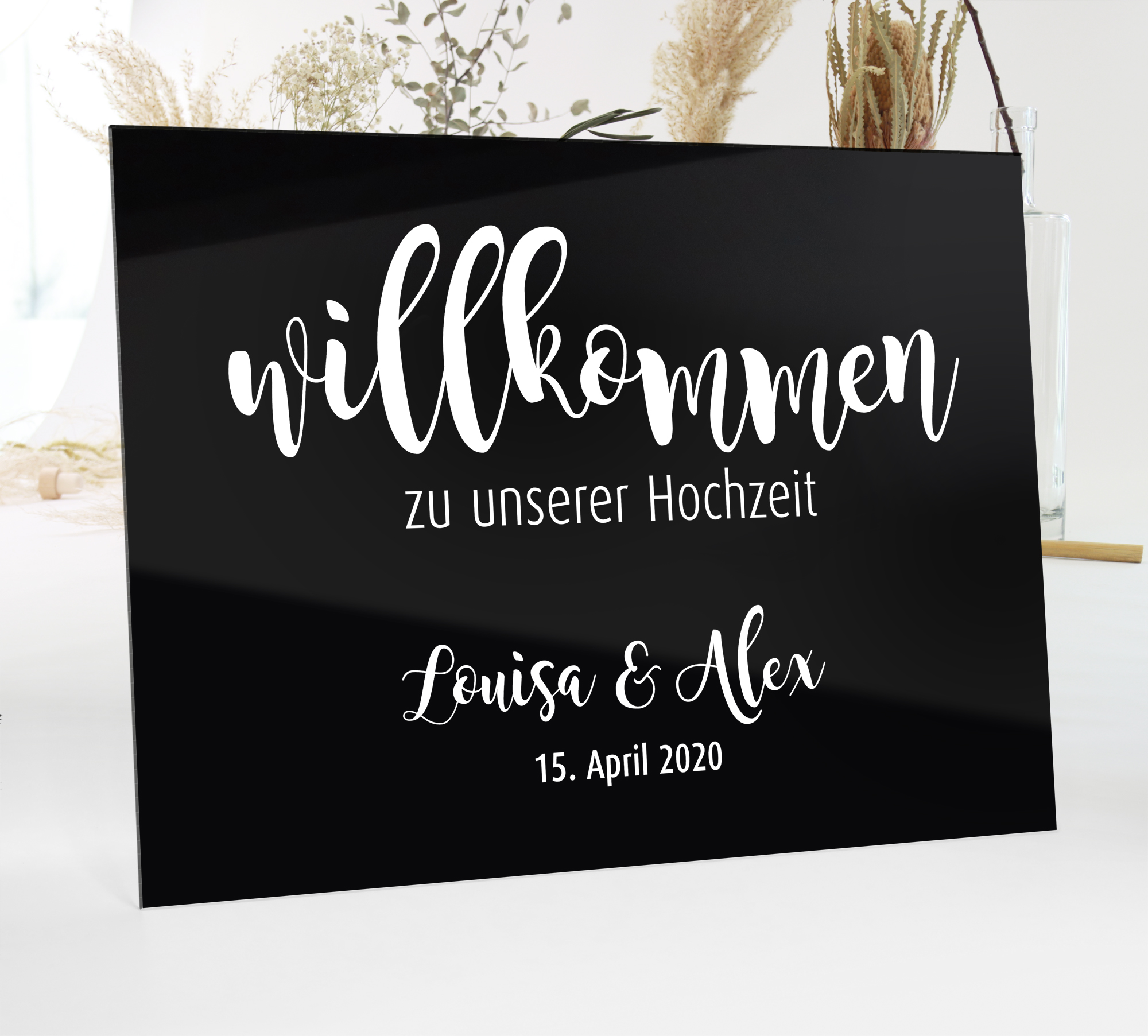 Aufkleber "Willkommen" Louisa