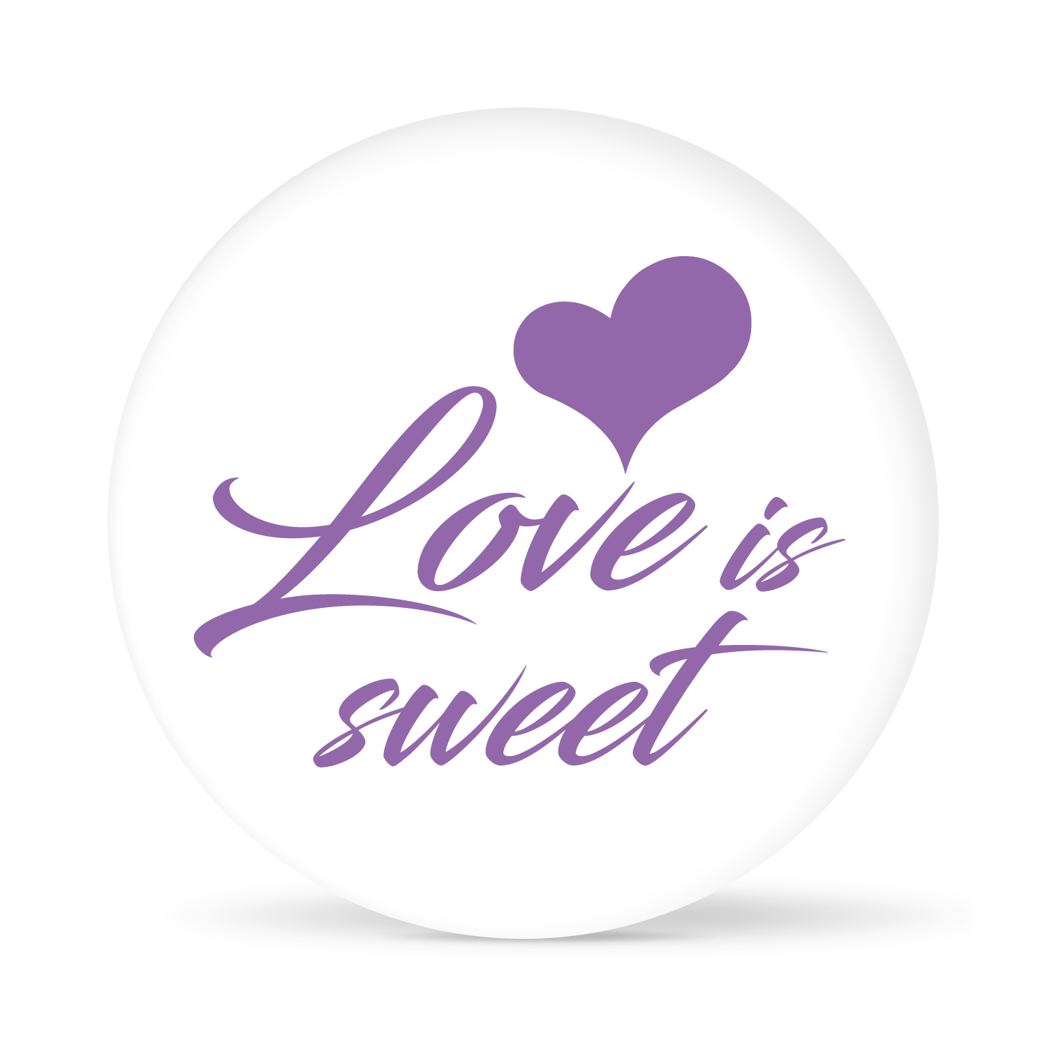 Aufkleber "Love is Sweet" weiß (24 St.)