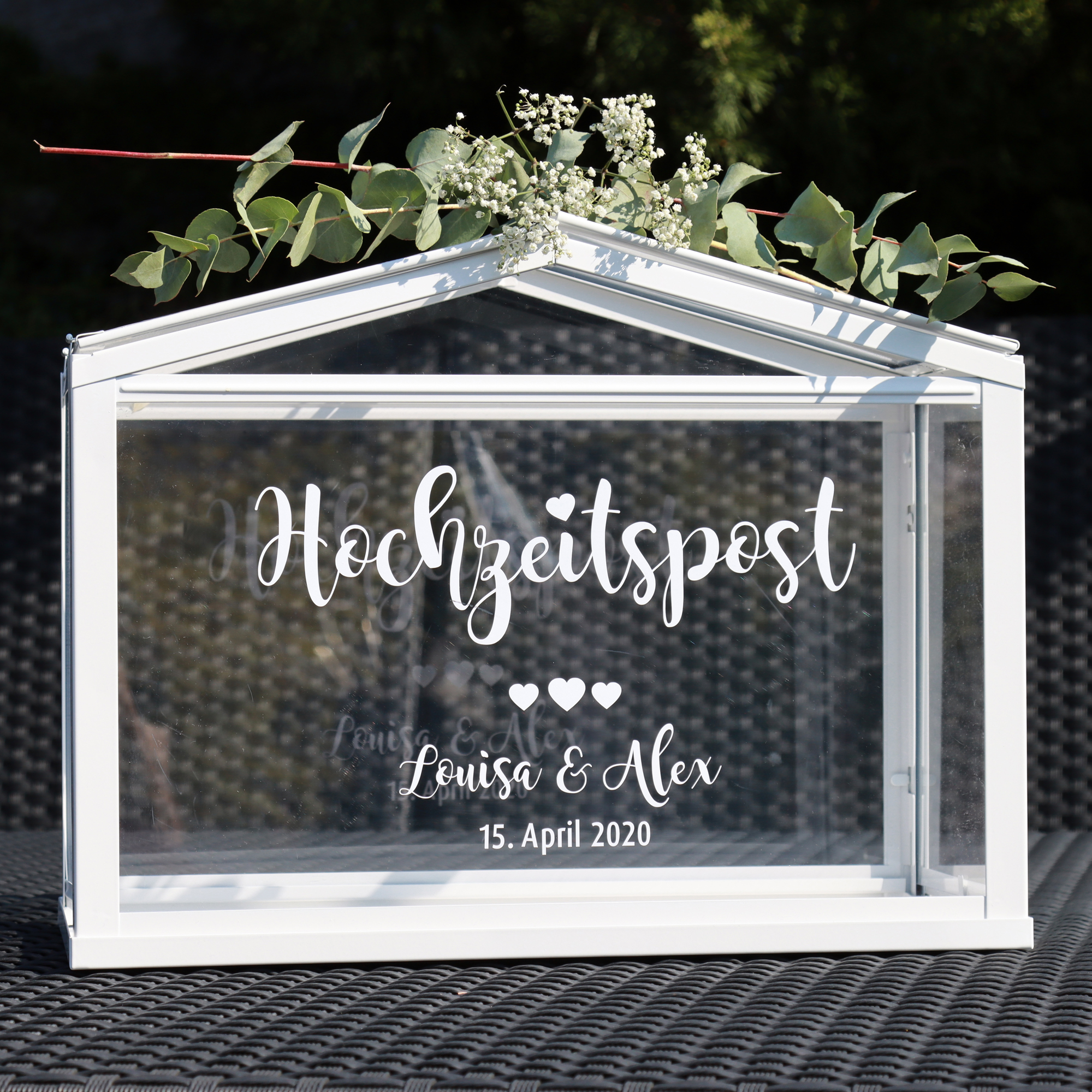 Aufkleber "Hochzeitspost" Louisa - personalisiert in 5 Farben