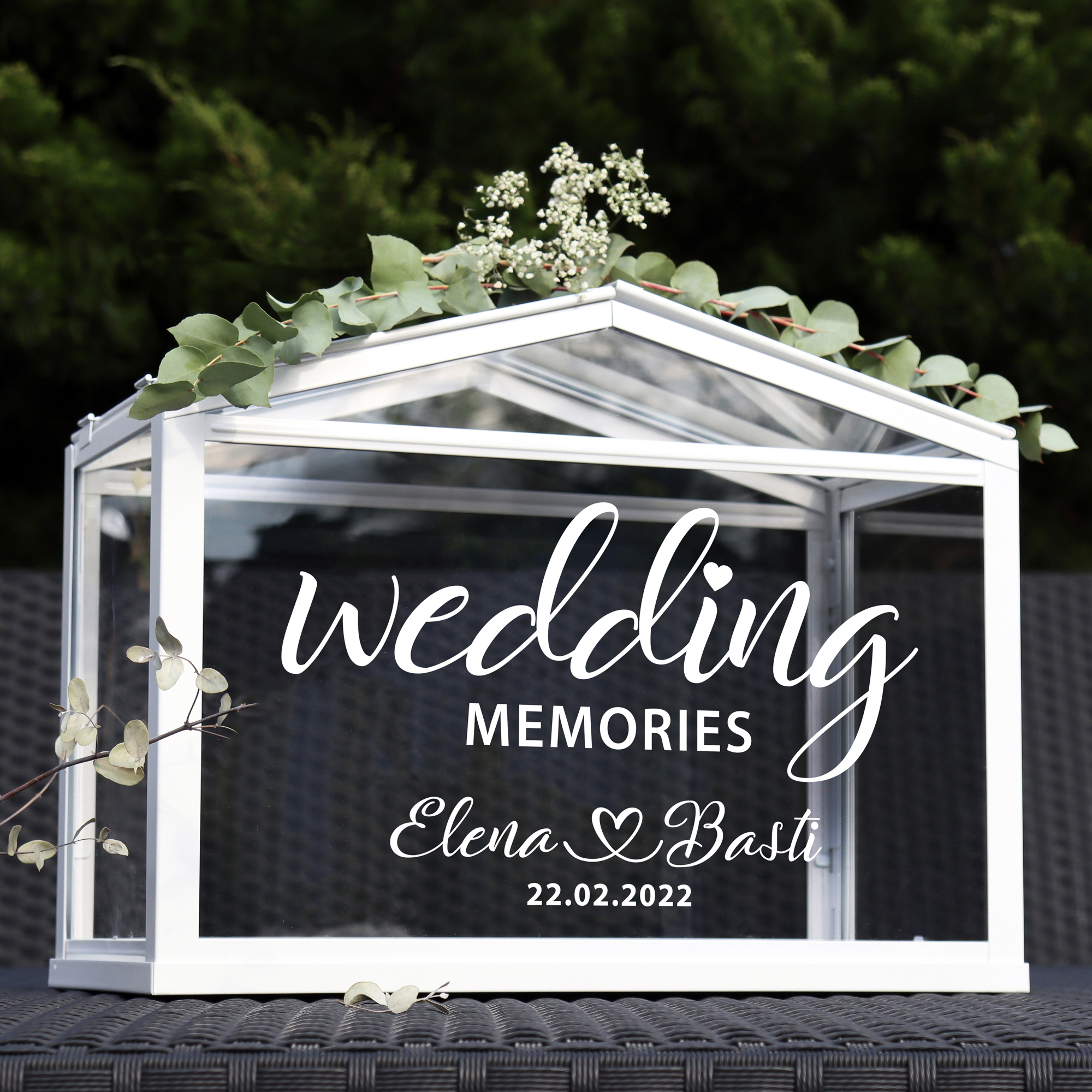 Aufkleber "Wedding memories" Elena - personalisiert in 5 Farben
