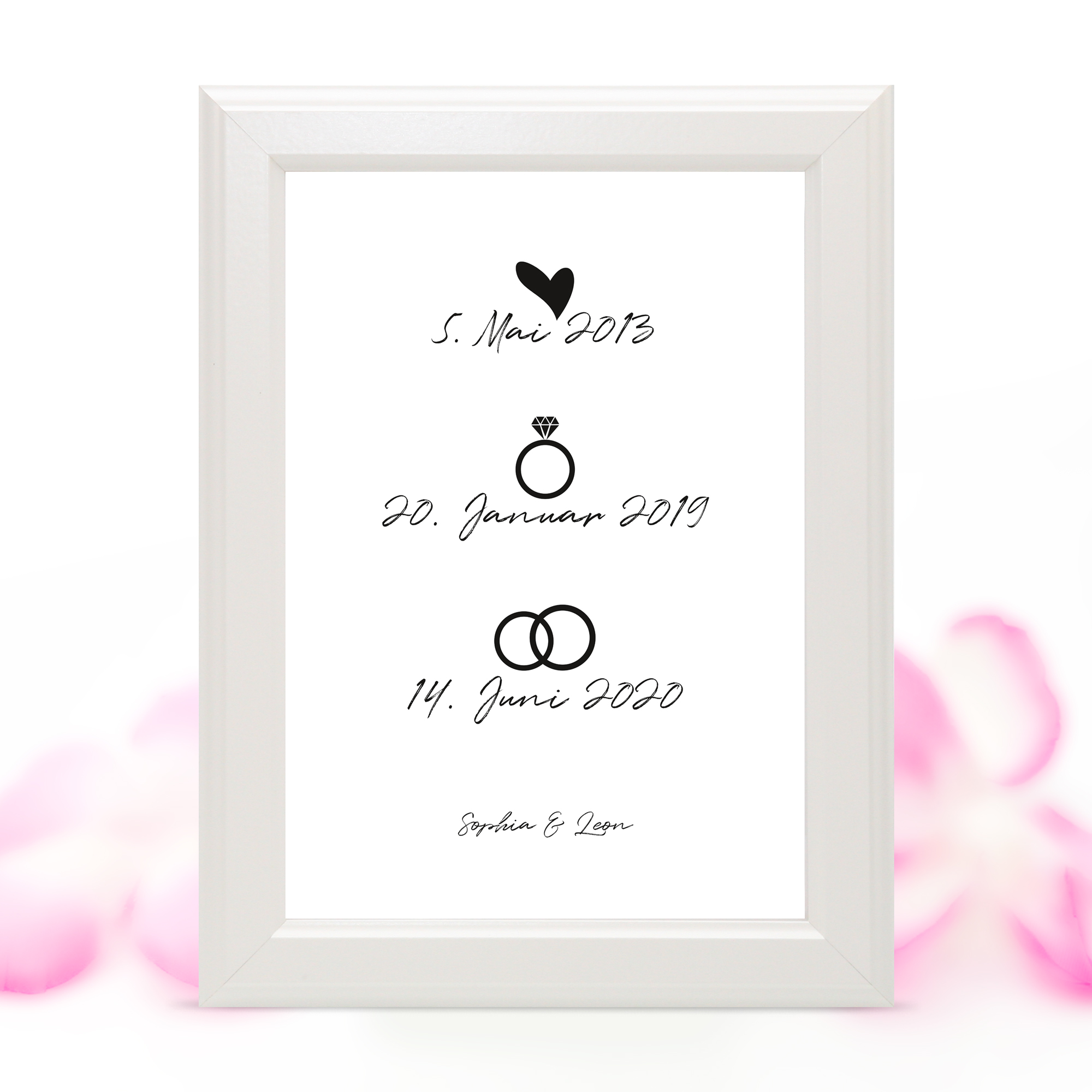 Poster "verliebt-verlobt-verheiratet" - Sophia
