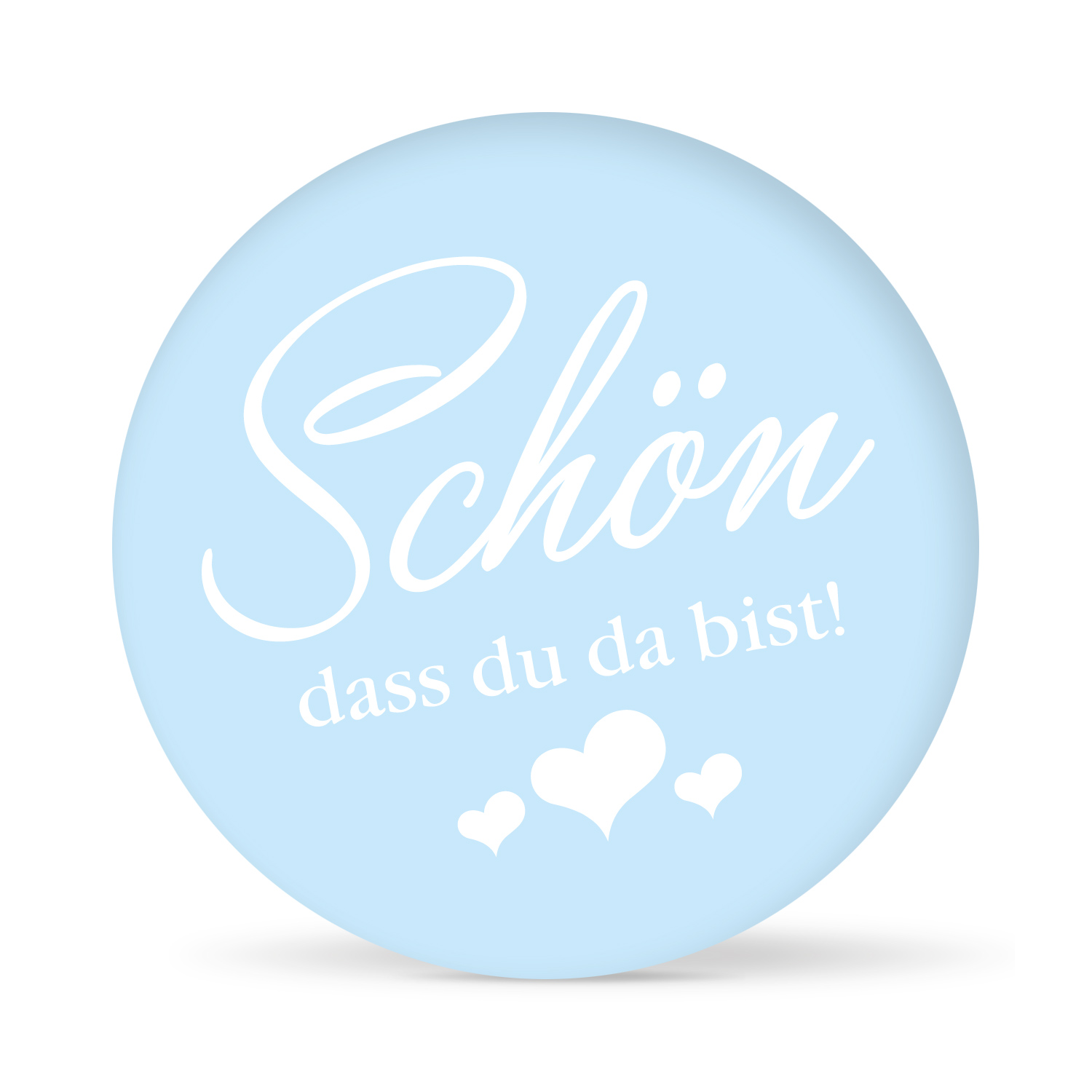 Aufkleber "Schön, dass Du da bist Herz" farbig (24 St.)